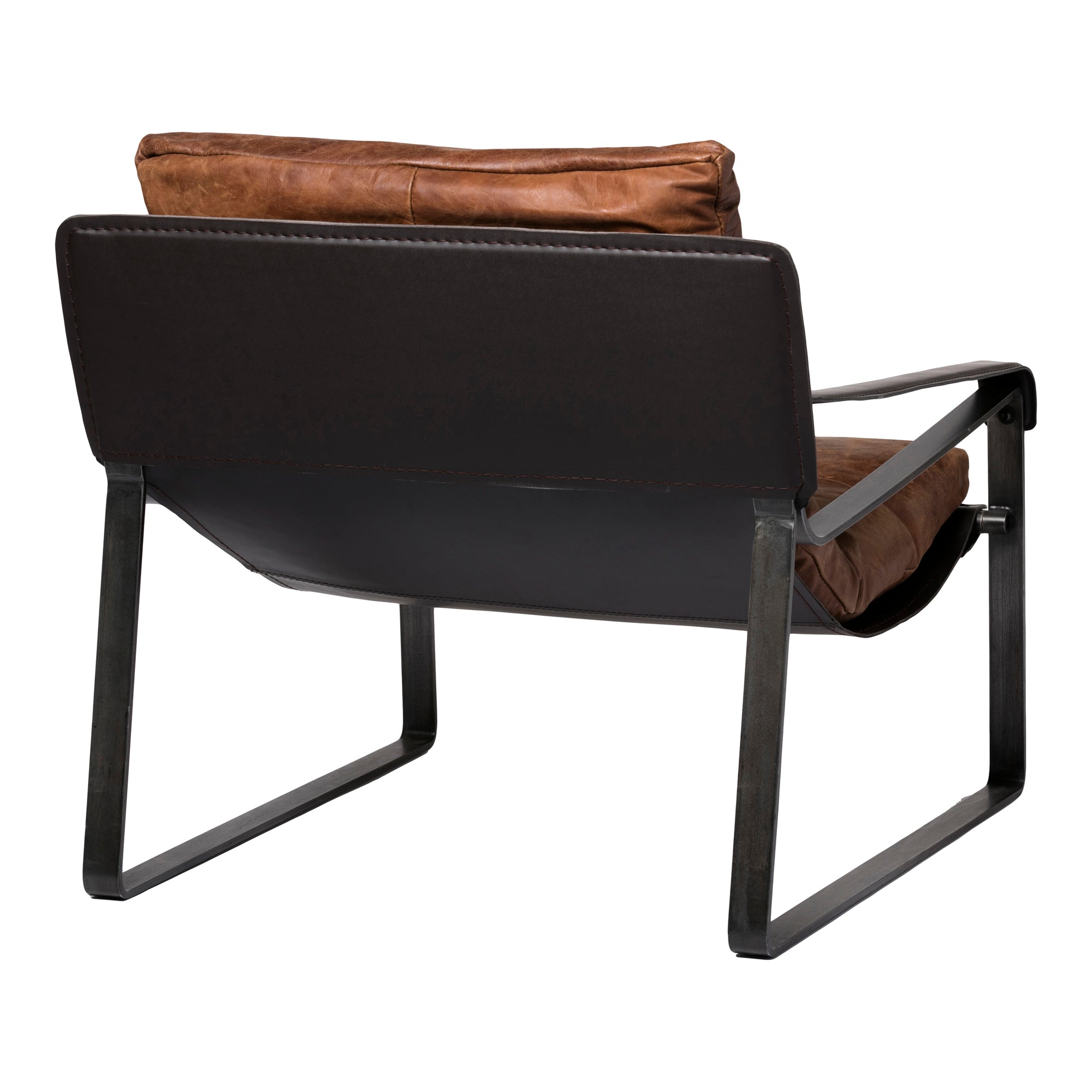Moes Connor Club Chair Open Road Brown Leather PK-1044-14