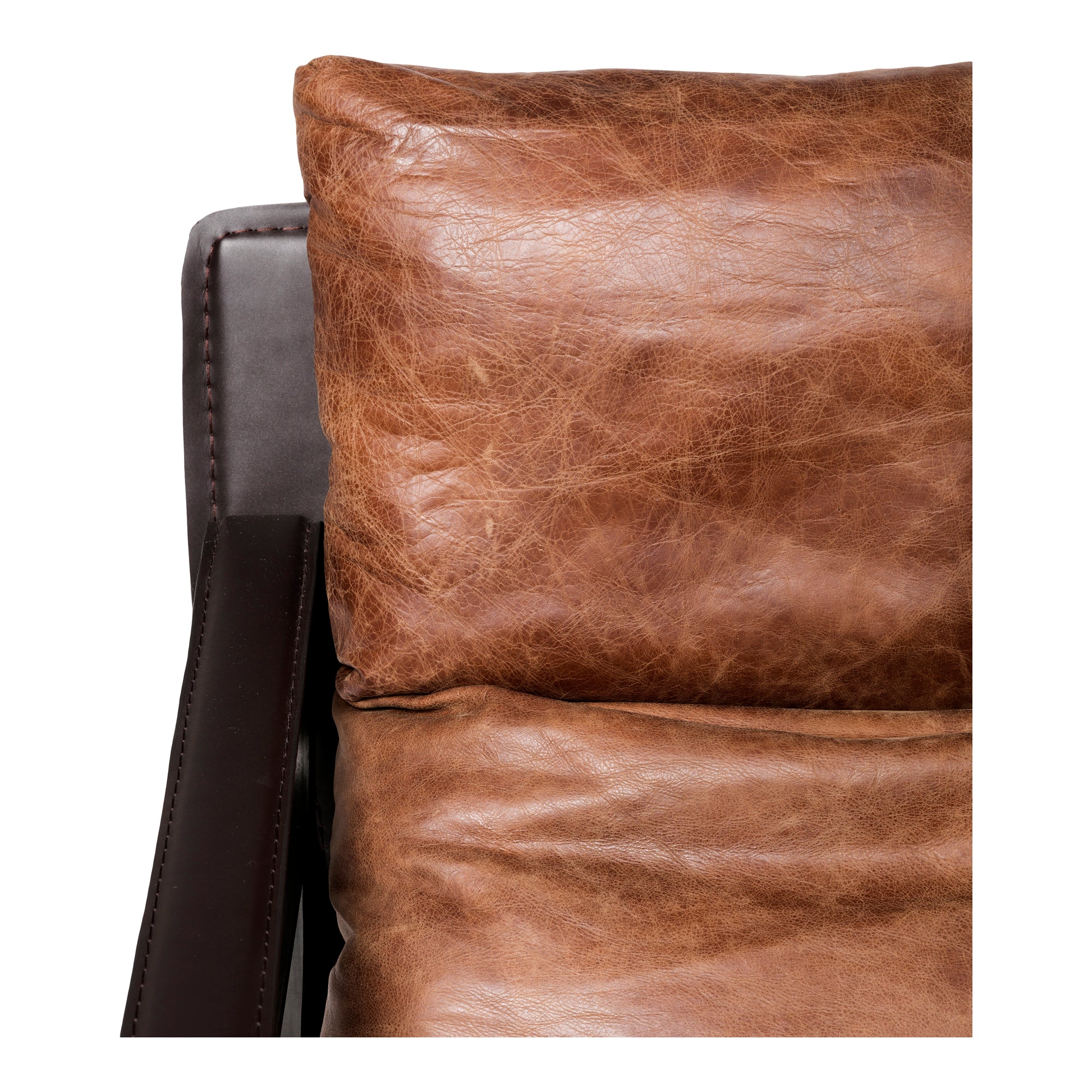 Moes Connor Club Chair Open Road Brown Leather PK-1044-14