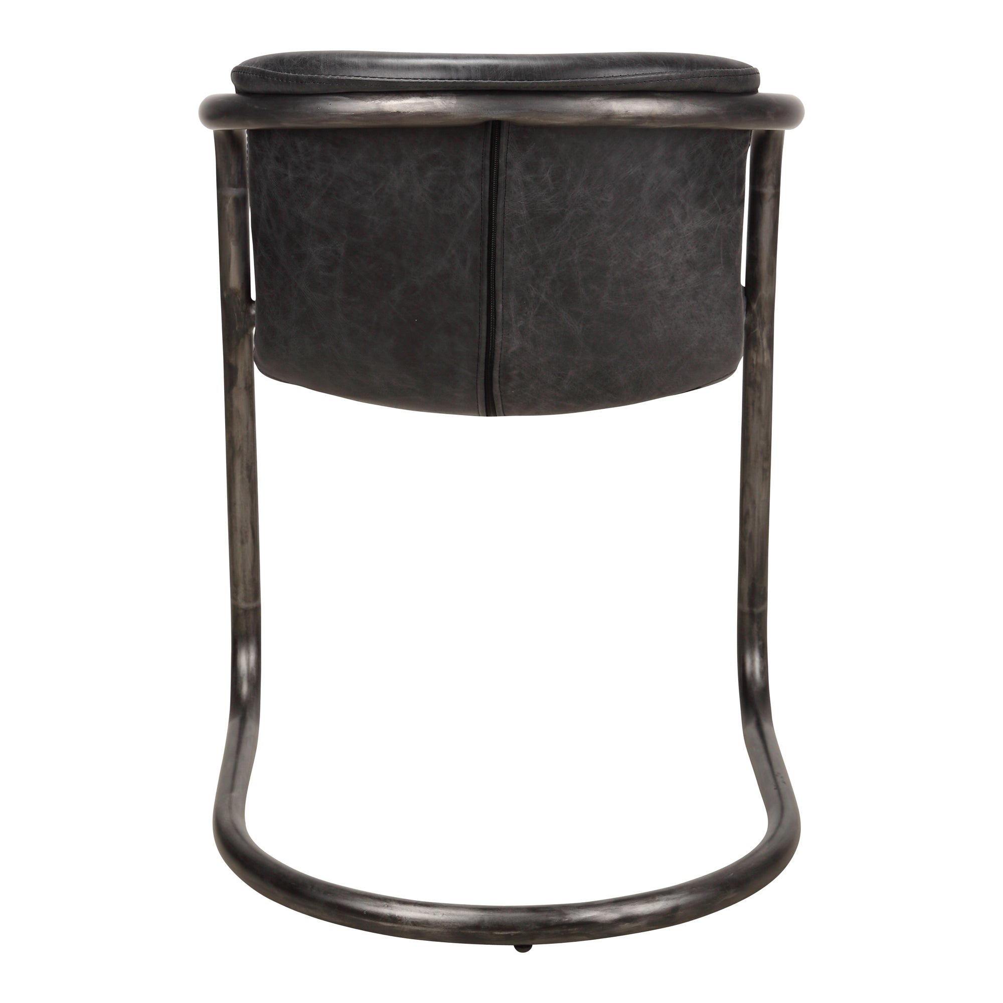 Moes Freeman Dining Chair Onyx Black Leather - Set Of Two PK-1059-02