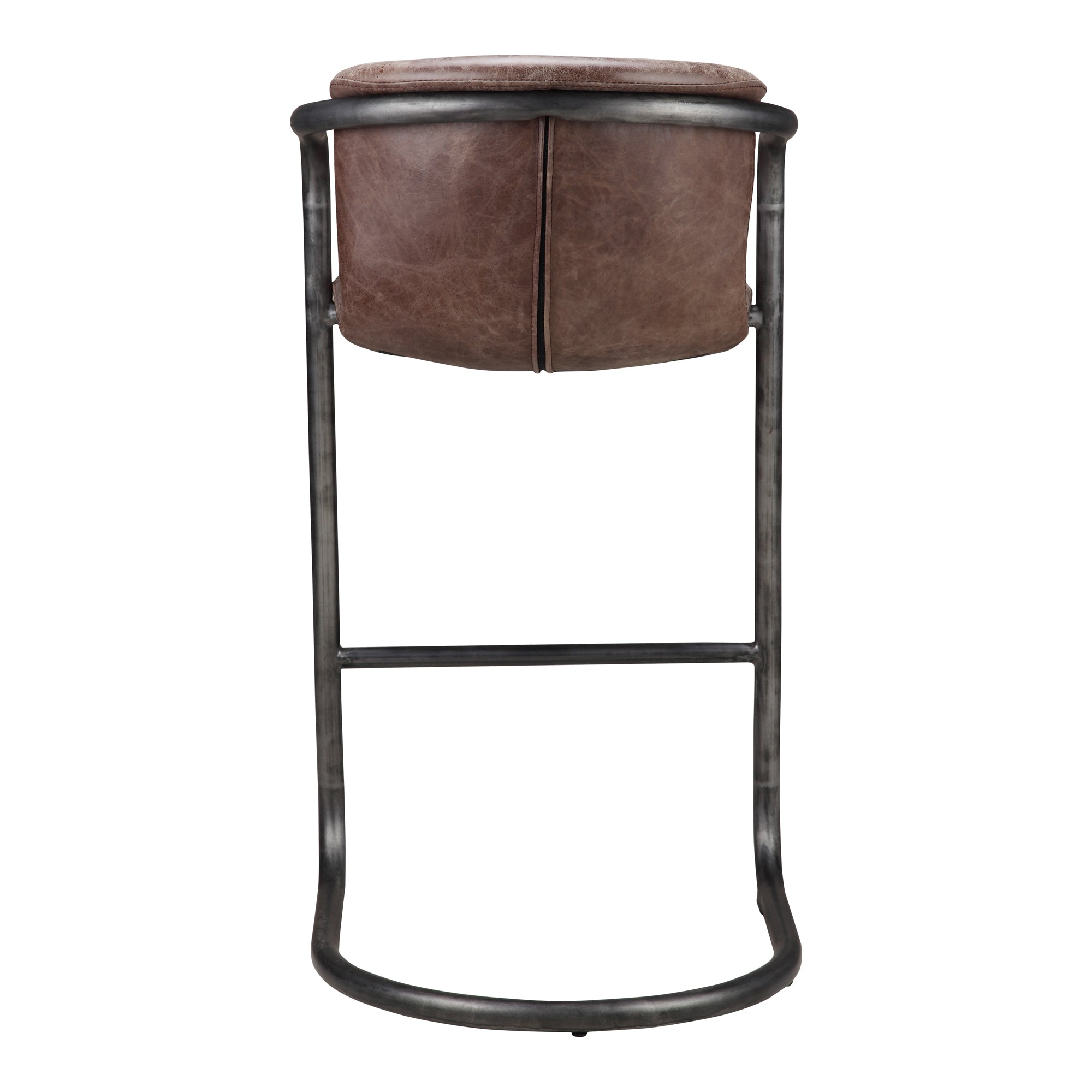 Moes Freeman Barstool Grazed Brown Leather - Set Of Two PK-1060-03