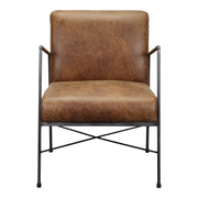 Moes Dagwood Leather Armchair Open Road Brown PK-1089-14