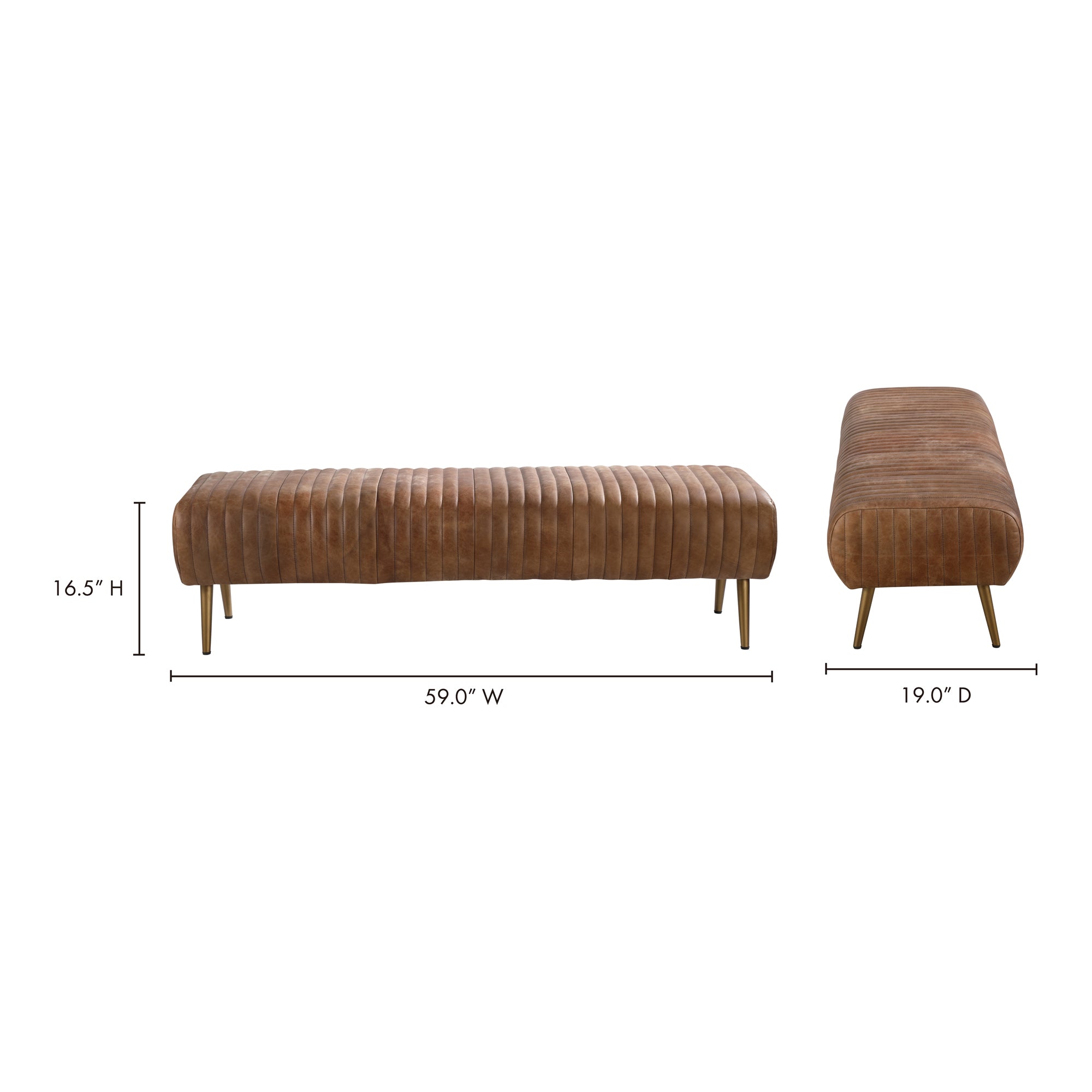 Moes Endora Bench Open Road Brown PK-1105-14