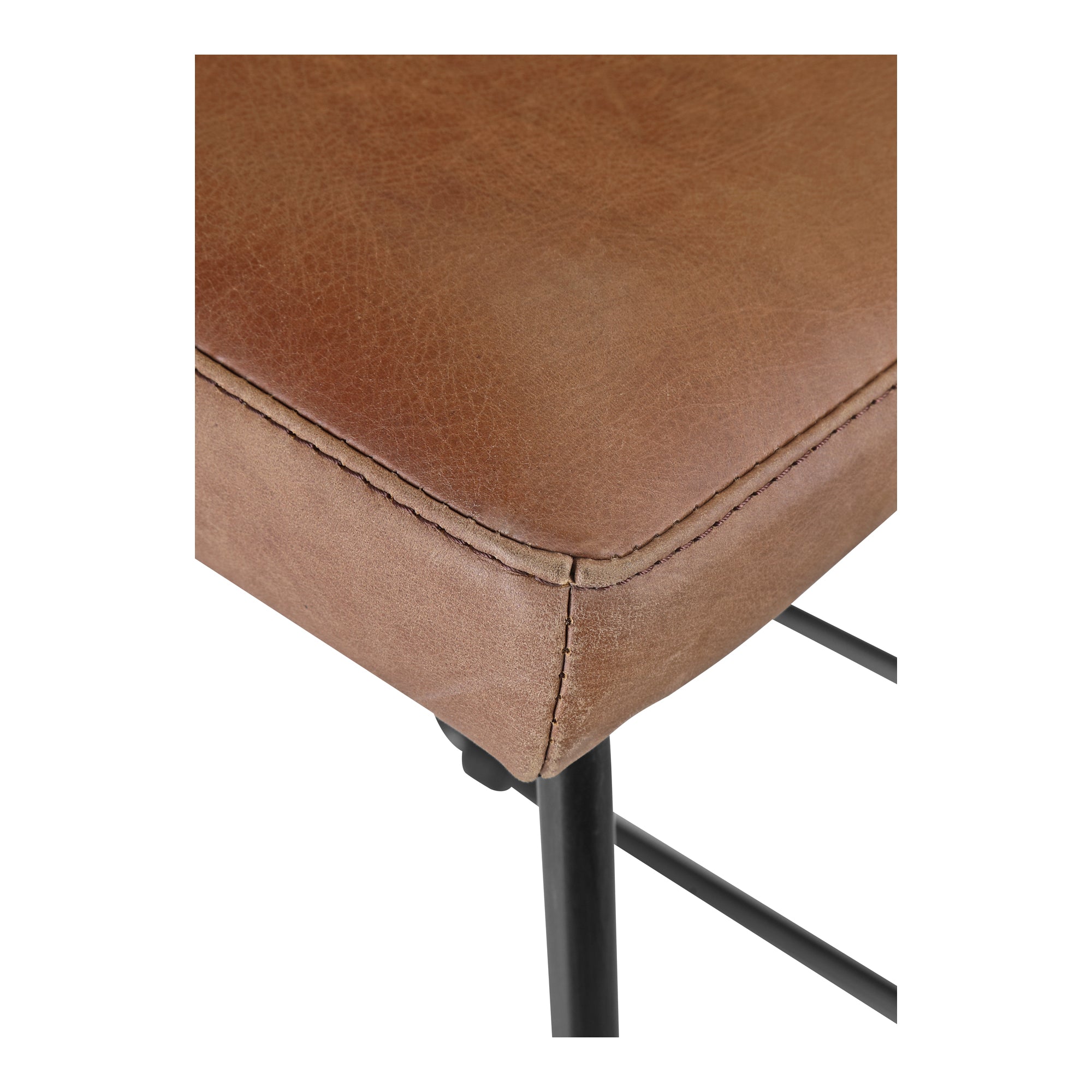 Moes Starlet Counter Stool Open Road Brown Leather - Set Of Two PK-1106-14