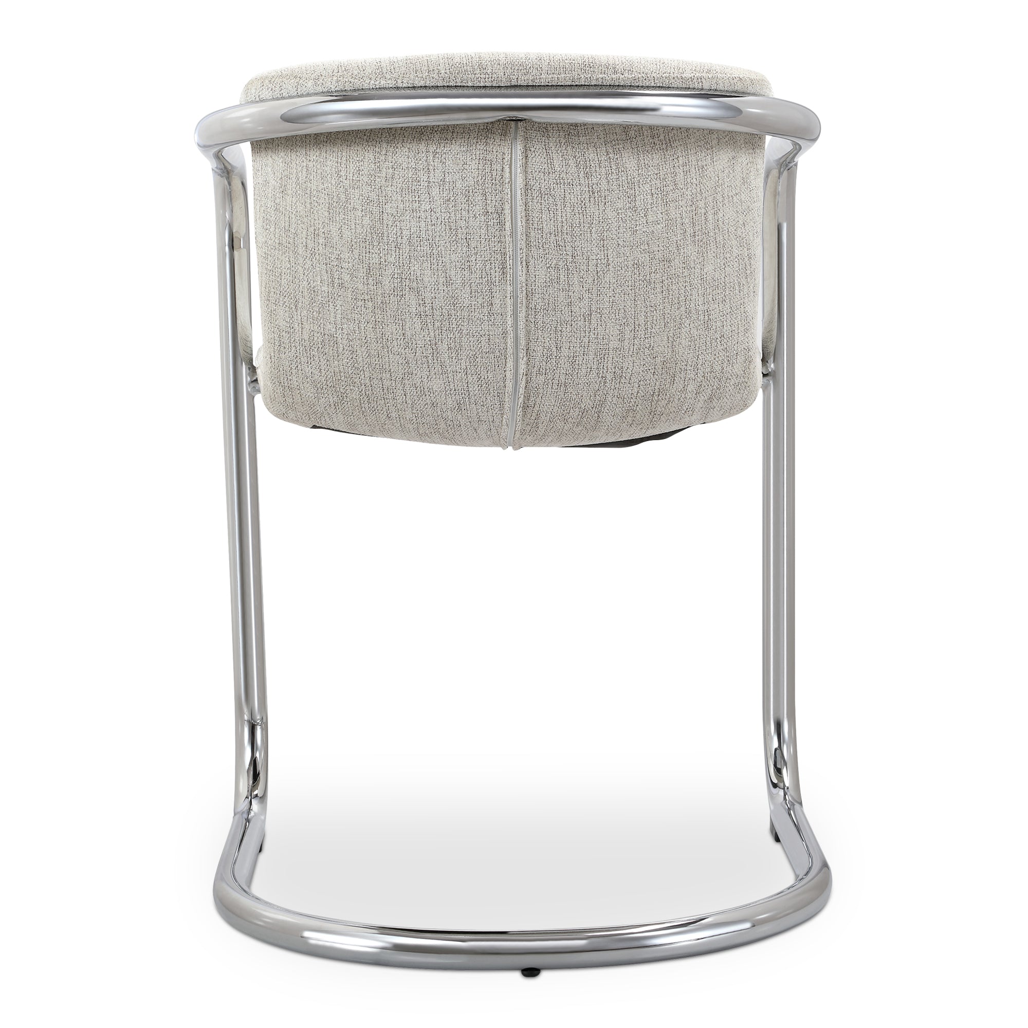 Moes Freeman Chrome Frame Dining Chair Blended Cream - Set Of Two PK-1114-37