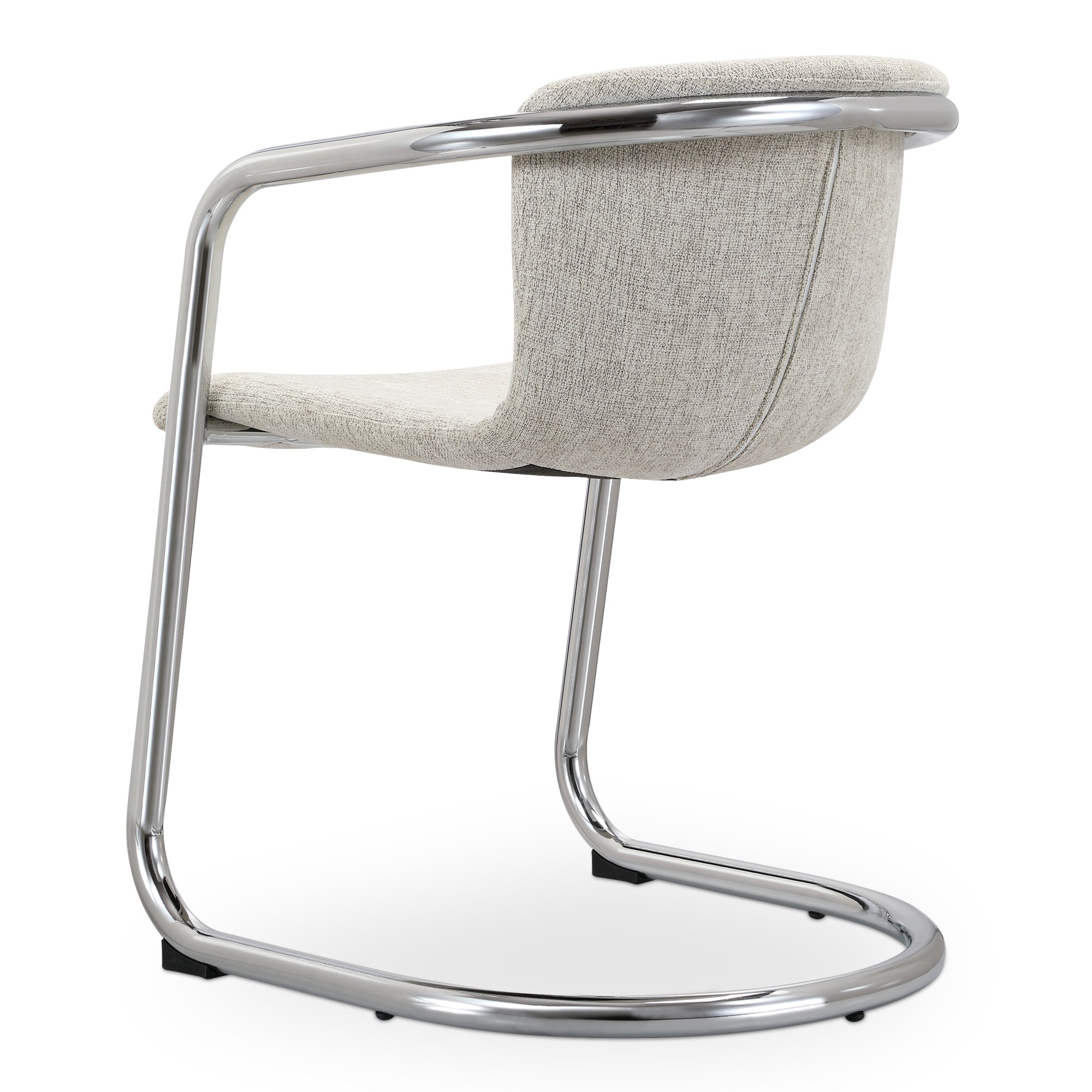 Moes Freeman Chrome Frame Dining Chair Blended Cream - Set Of Two PK-1114-37