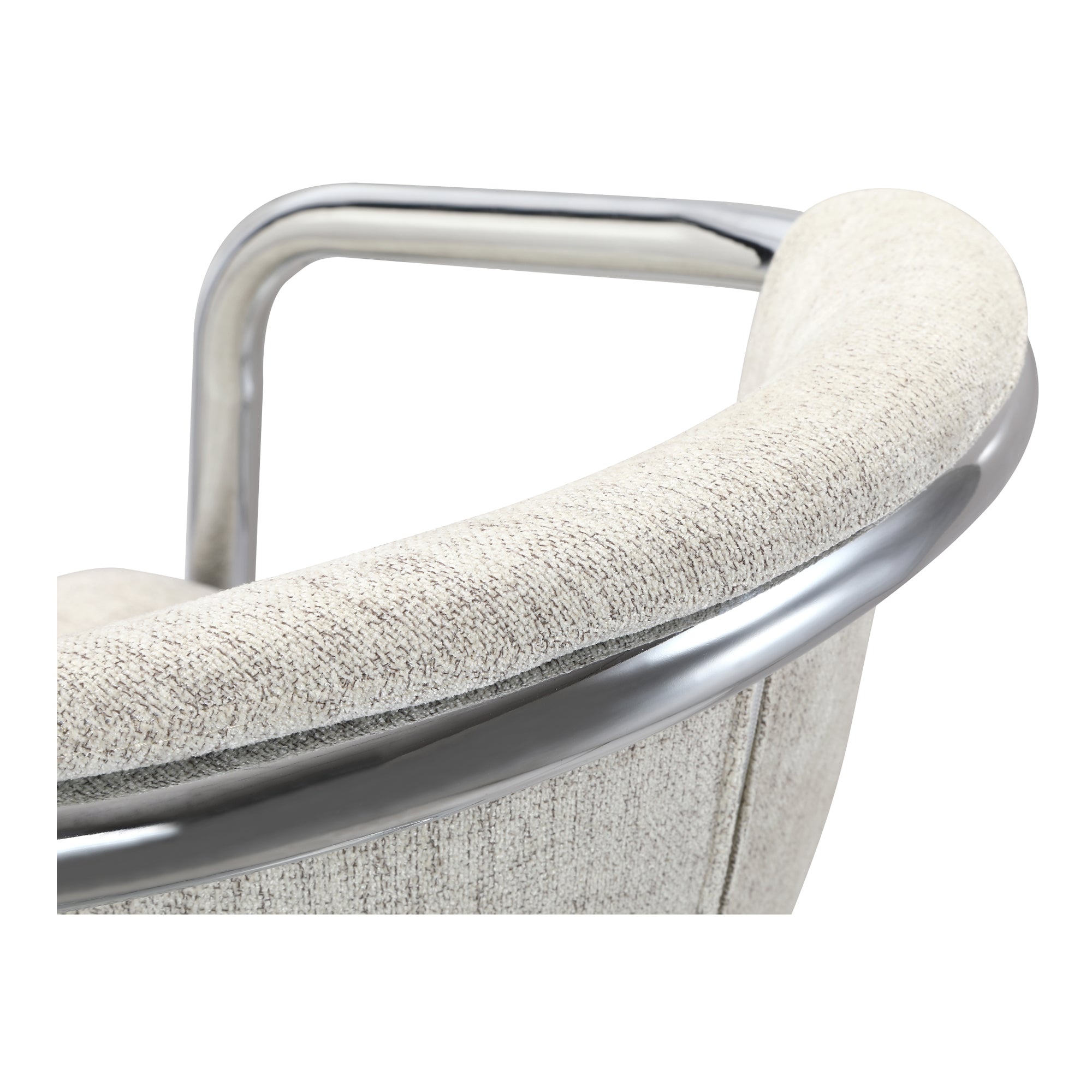 Moes Freeman Chrome Frame Dining Chair Blended Cream - Set Of Two PK-1114-37