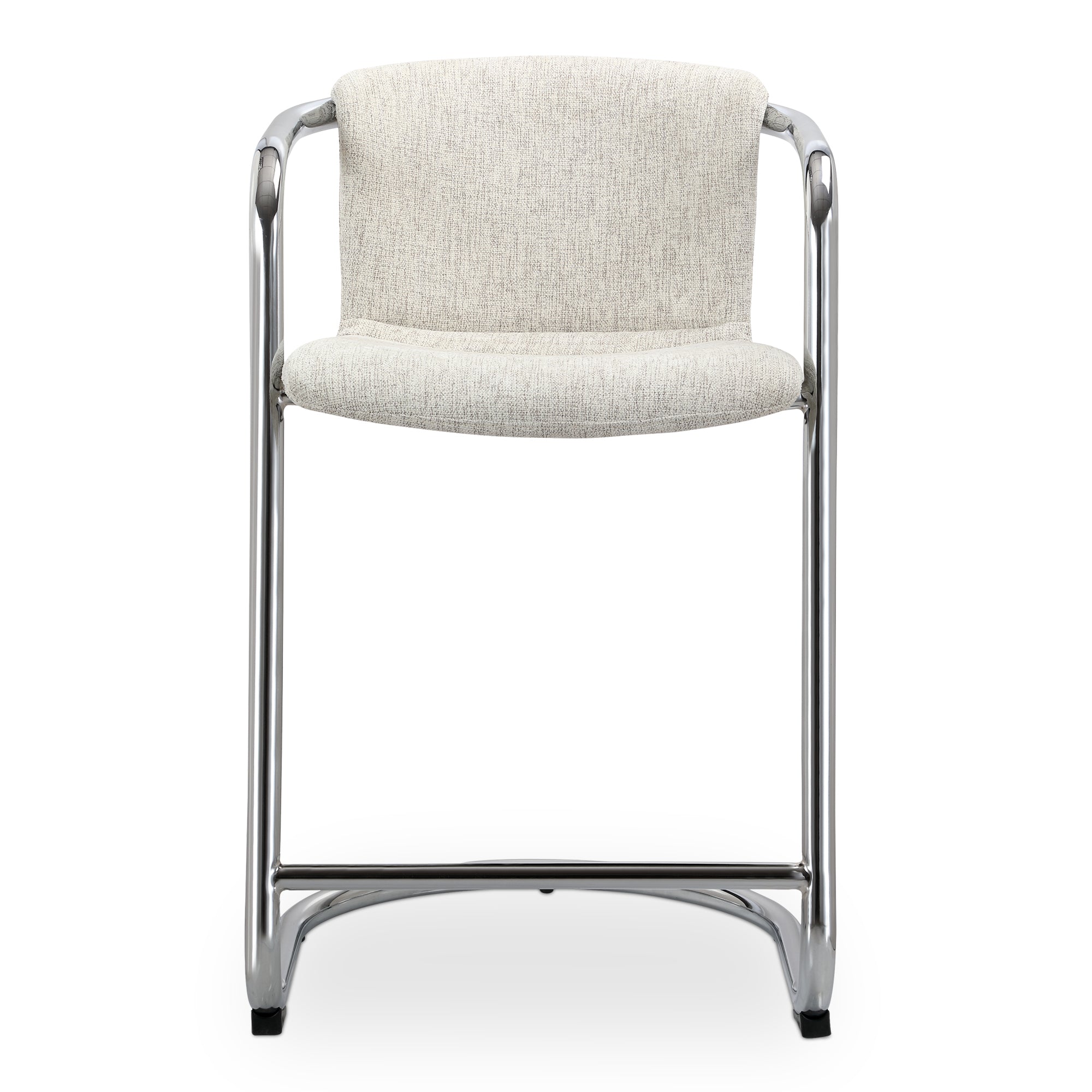 Moes Freeman Chrome Frame Counter Stool Blended Cream - Set Of Two PK-1115-37