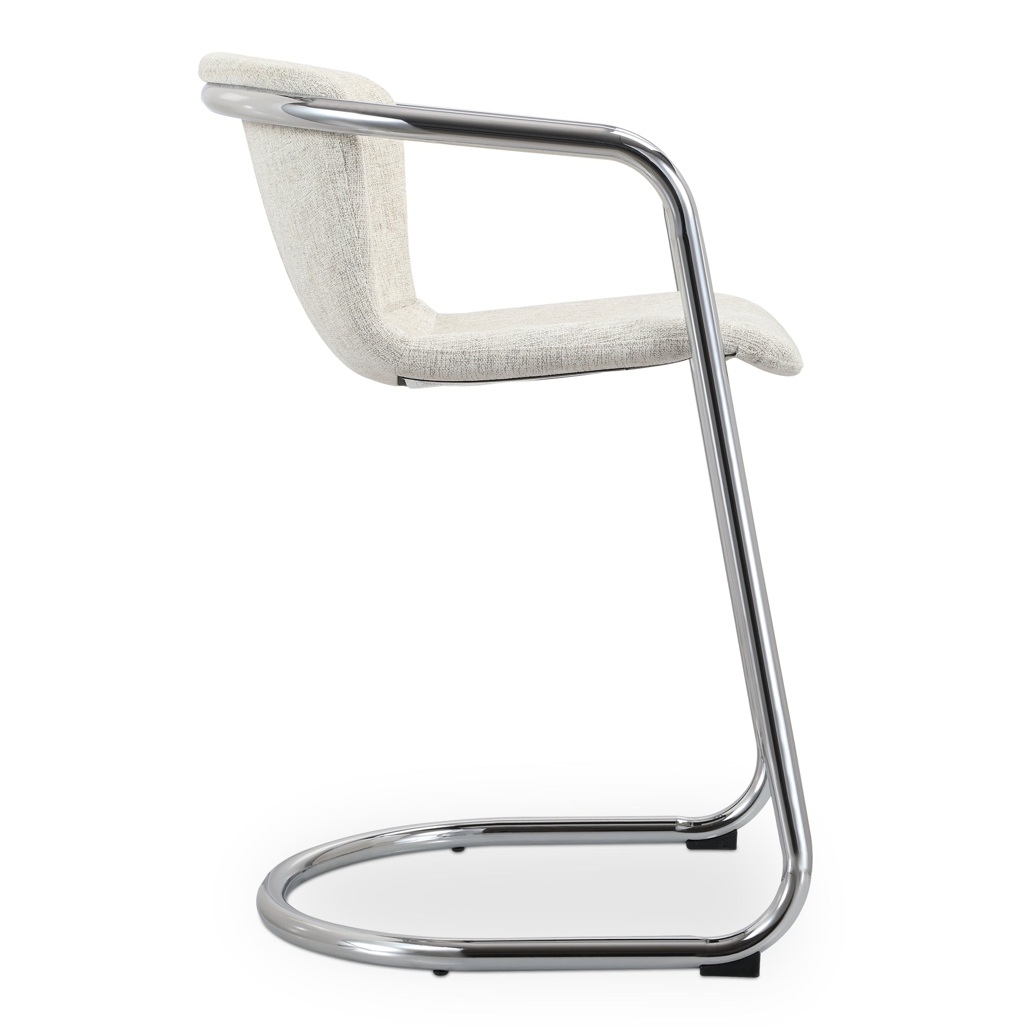 Moes Freeman Chrome Frame Counter Stool Blended Cream - Set Of Two PK-1115-37