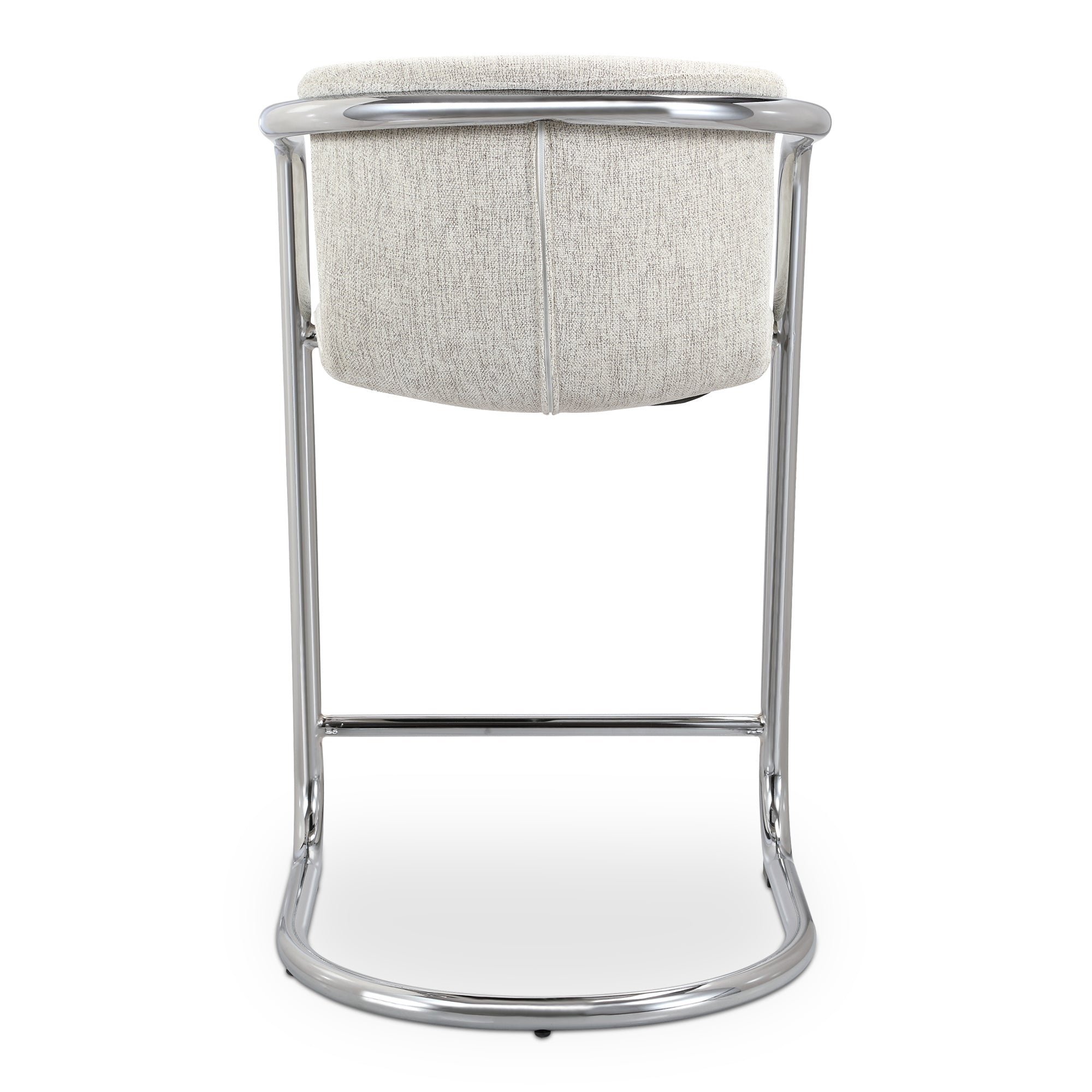 Moes Freeman Chrome Frame Counter Stool Blended Cream - Set Of Two PK-1115-37