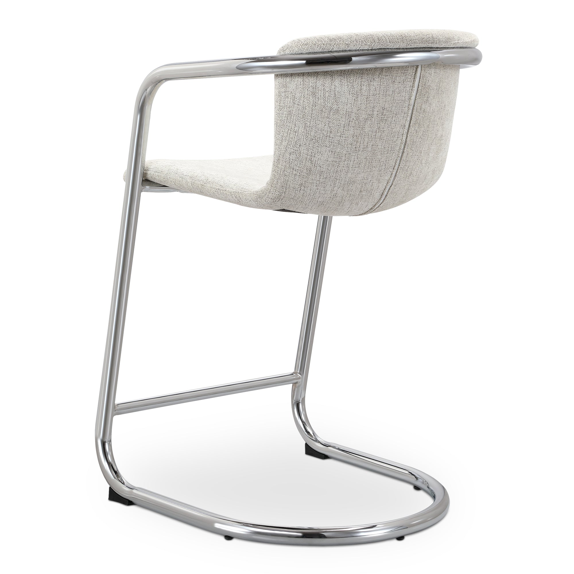 Moes Freeman Chrome Frame Counter Stool Blended Cream - Set Of Two PK-1115-37