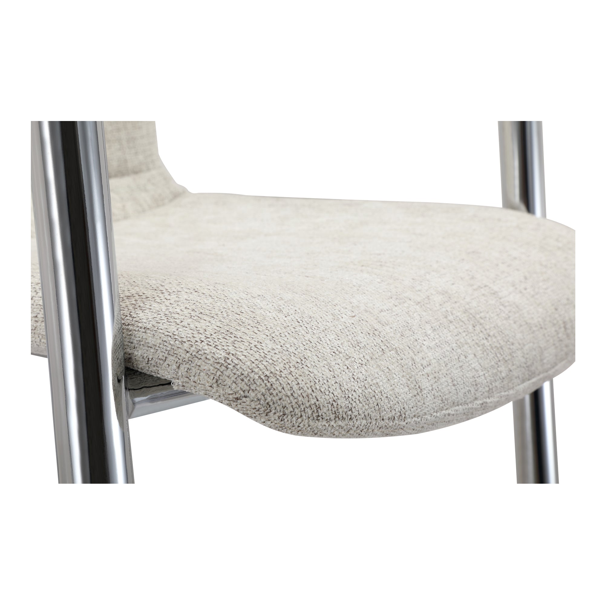 Moes Freeman Chrome Frame Counter Stool Blended Cream - Set Of Two PK-1115-37