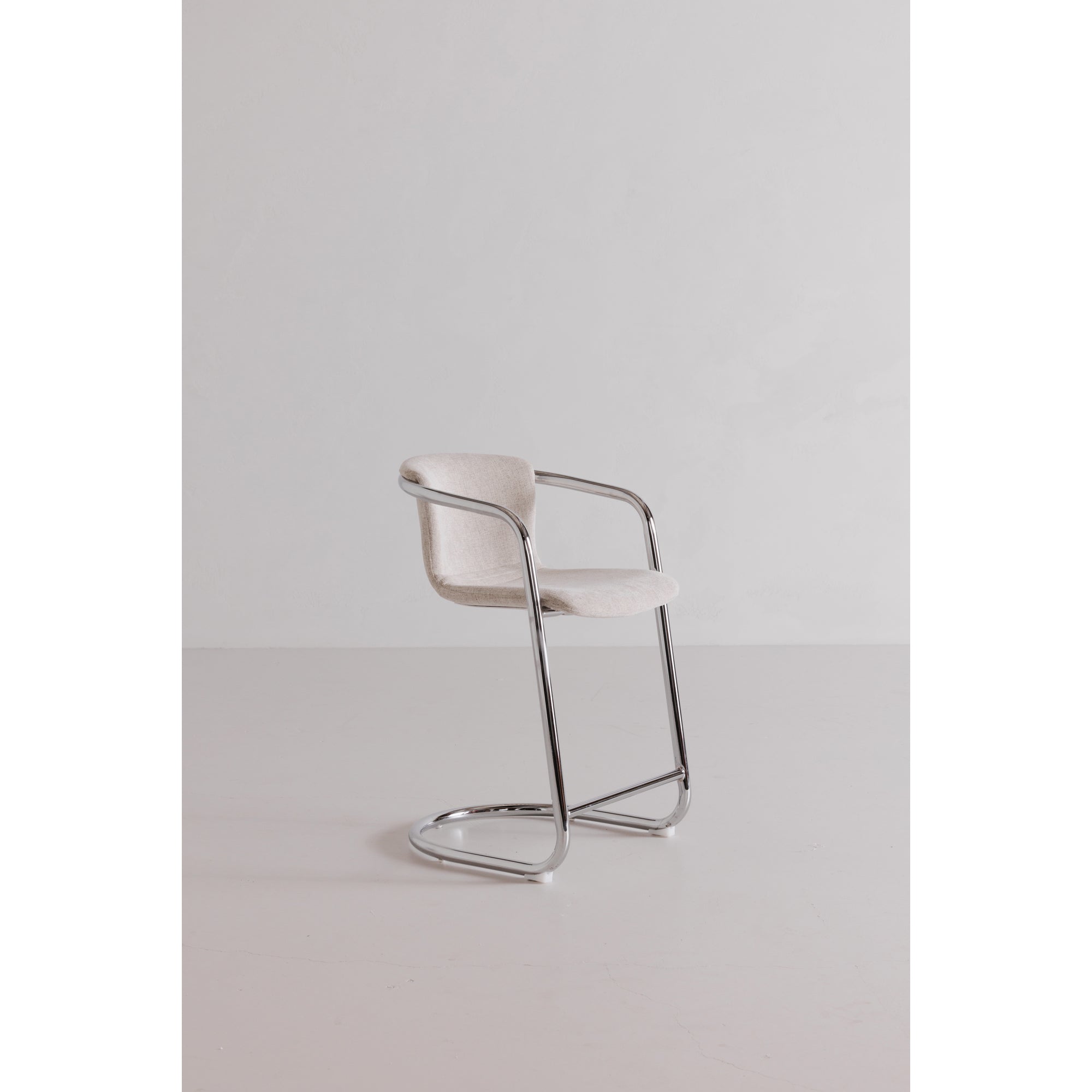 Moes Freeman Chrome Frame Counter Stool Blended Cream - Set Of Two PK-1115-37