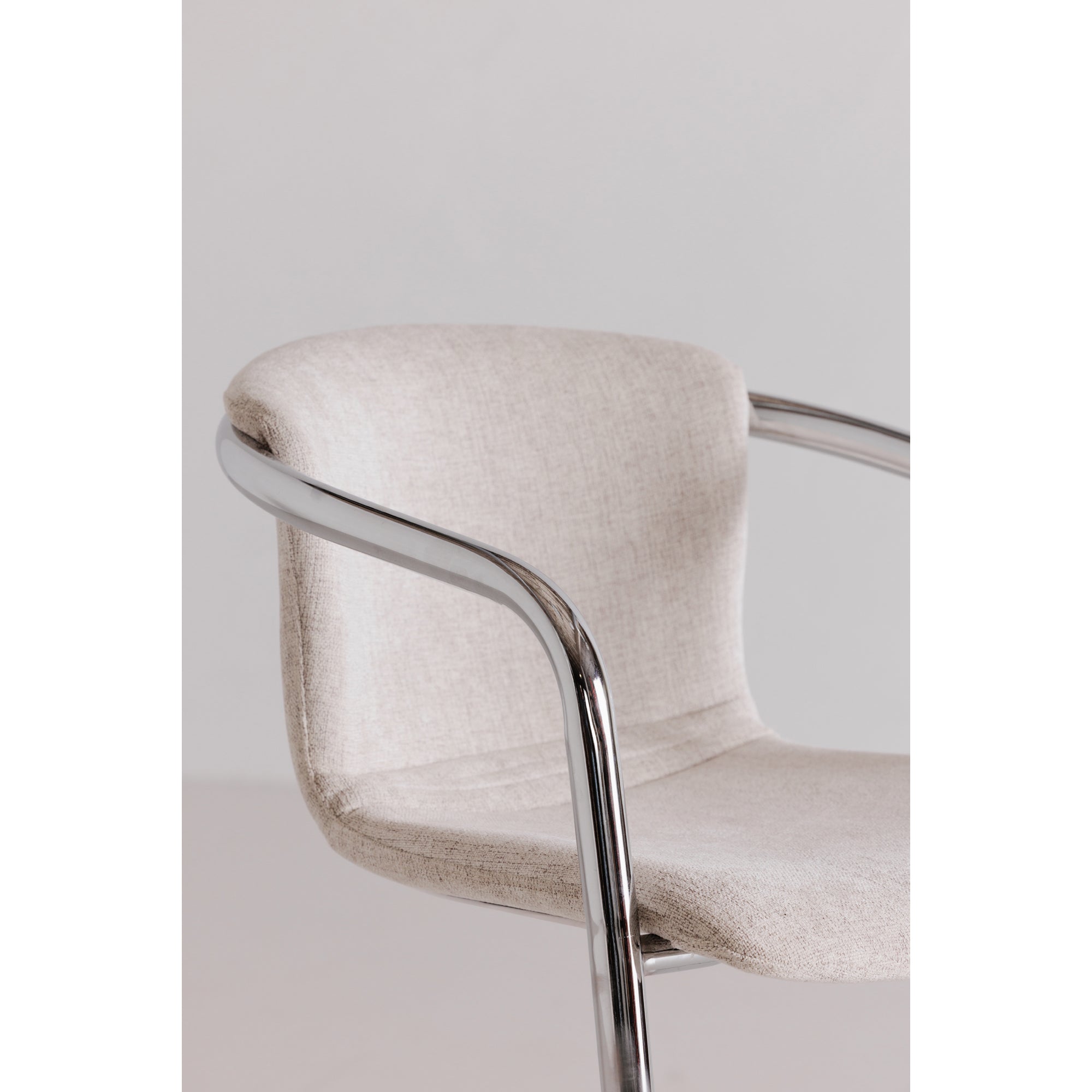 Moes Freeman Chrome Frame Counter Stool Blended Cream - Set Of Two PK-1115-37
