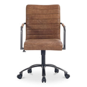 Moes Roy Office Chair Open Road Brown Leather PK-1116-14
