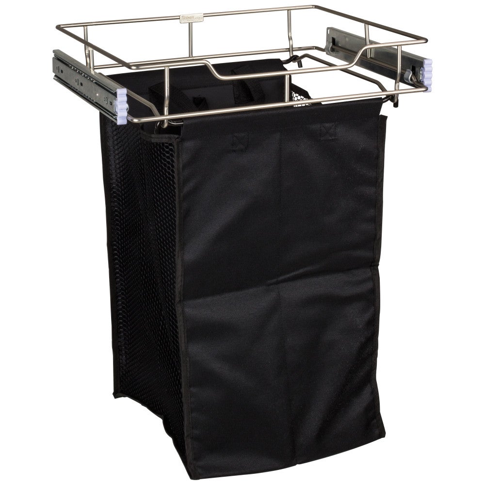 Hardware Resources Pullout Canvas Hamper with Removable Laundry Bag