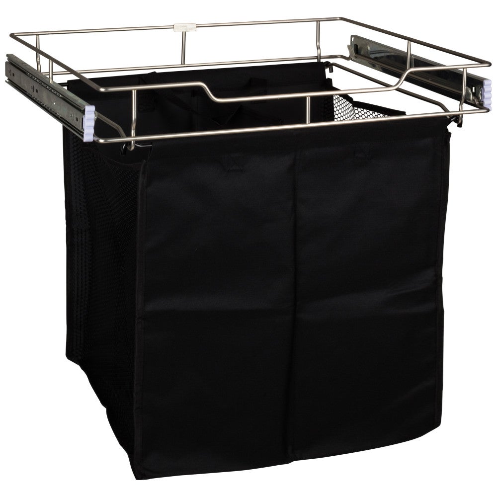 Hardware Resources Pullout Canvas Hamper with Removable Laundry Bag