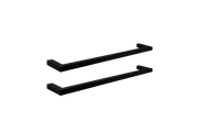 Single Bar, round, 304 stainless steel with a Matte Black finish, 14 Watts/120V per bar Heated Towel Rail