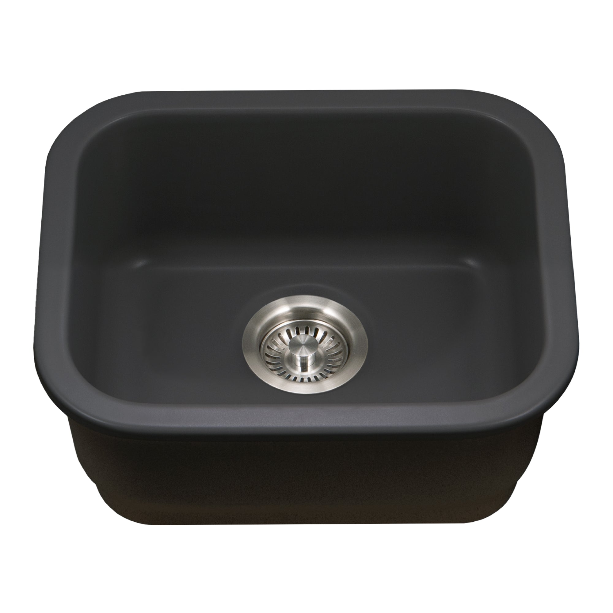 Houzer Platus 18" Fireclay Undermount Single Bowl Bar Sink