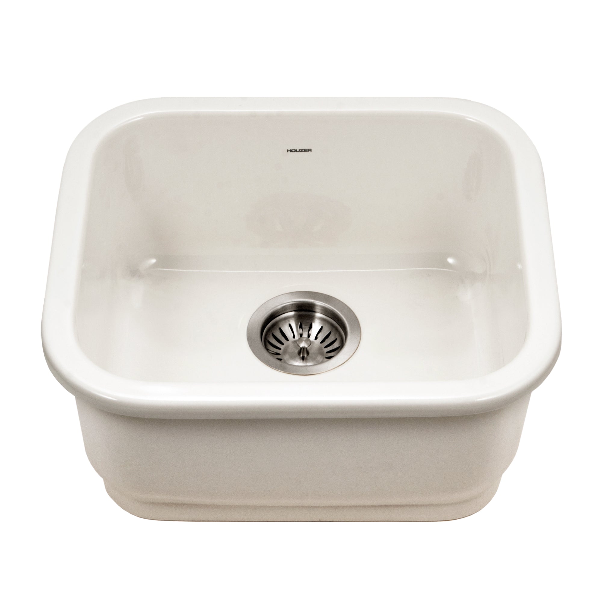 Houzer Platus 18" Fireclay Undermount Single Bowl Bar Sink