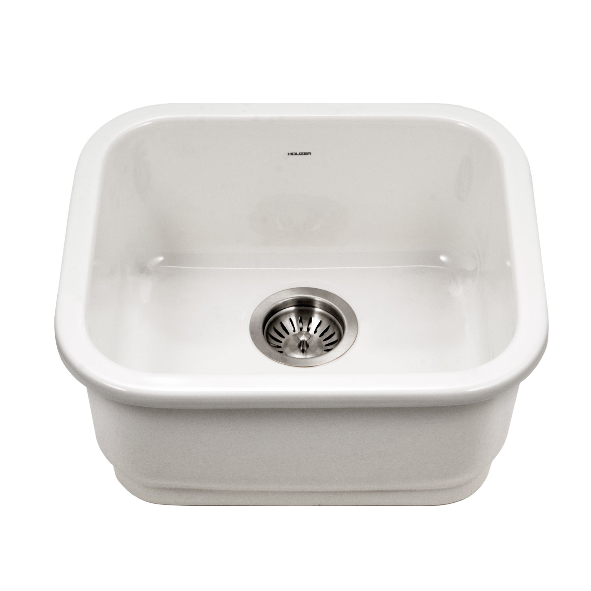 Houzer Platus 18" Fireclay Undermount Single Bowl Bar Sink