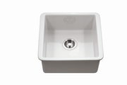 Houzer Platus 20" Fireclay Undermount Square Single Bowl Bar Sink