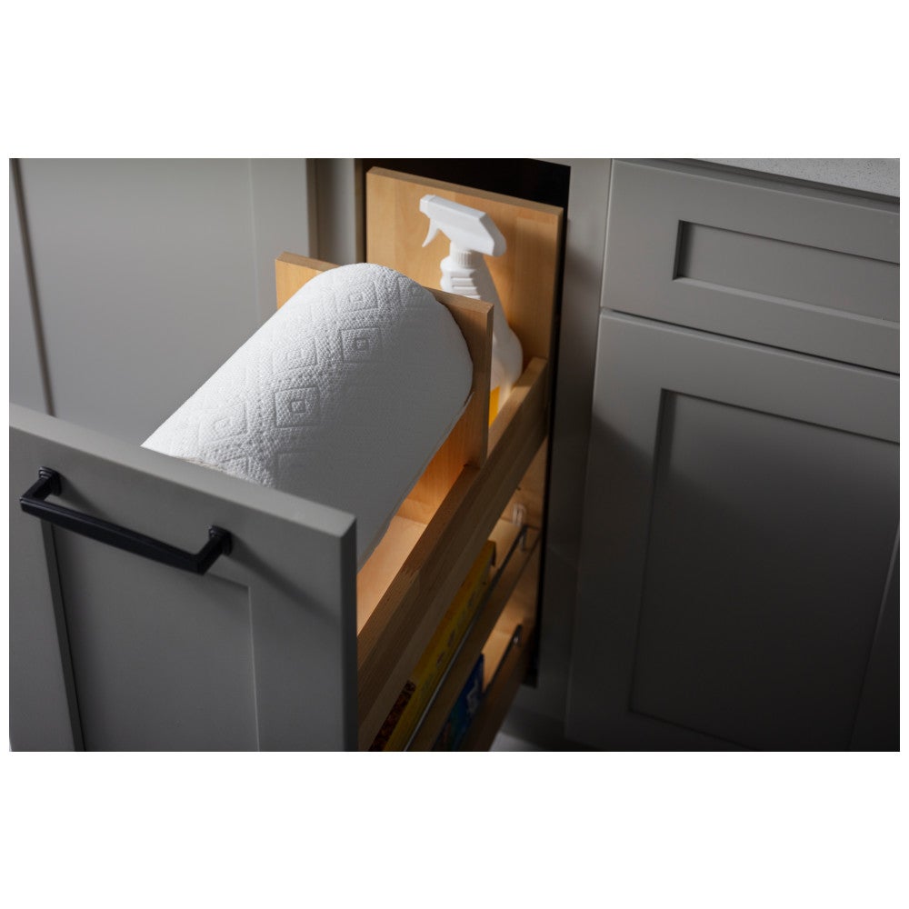 8" "No Wiggle" Soft-close Paper Towel Base Pullout