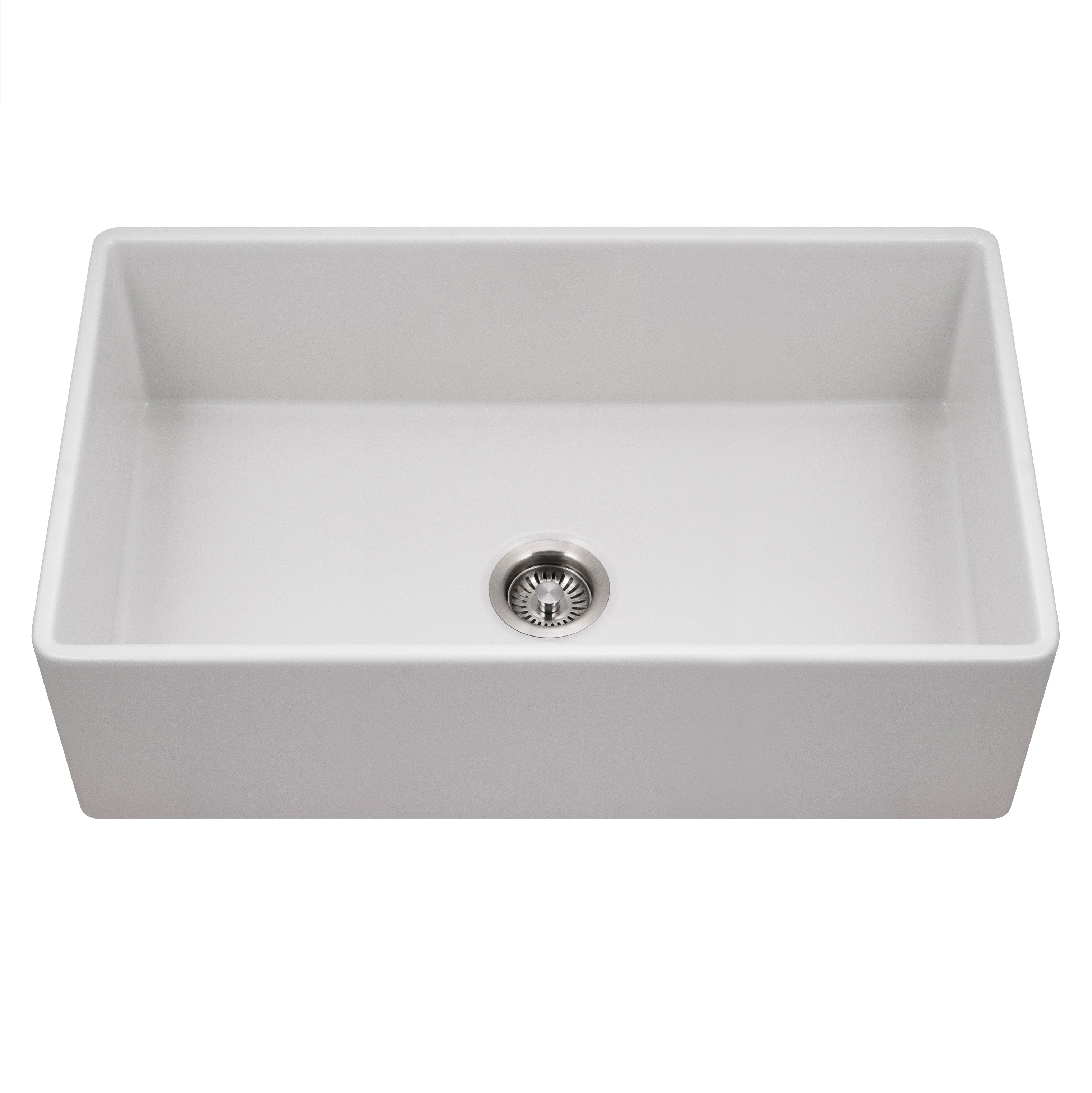 Houzer Platus 33" Fireclay Apron Front Farmhouse Single Bowl Kitchen Sink