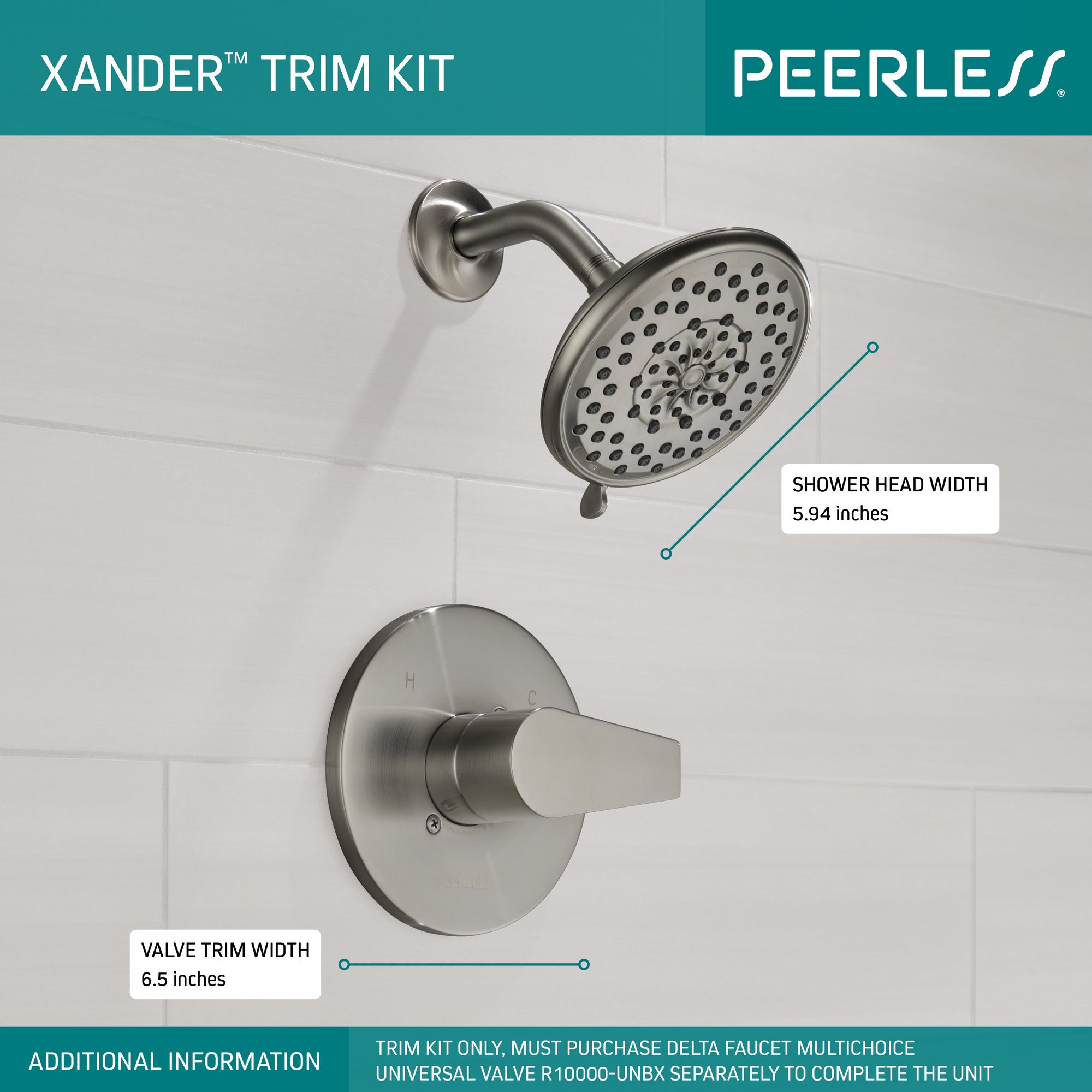 Peerless Xander® Shower Only MultiChoice
