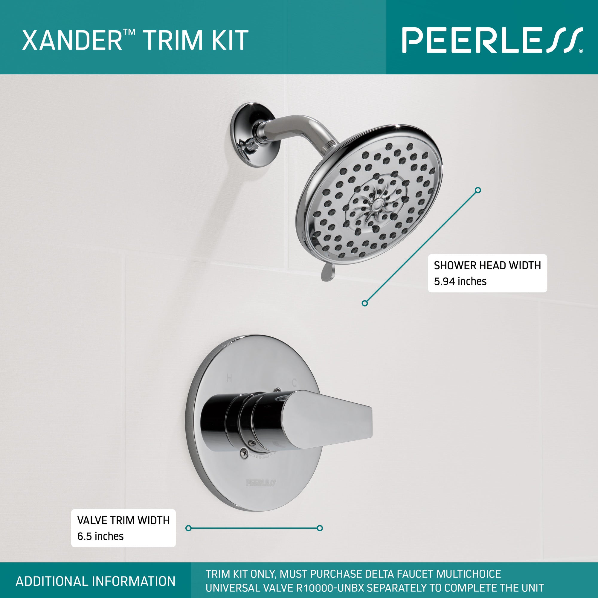 Peerless Xander® Shower Only MultiChoice
