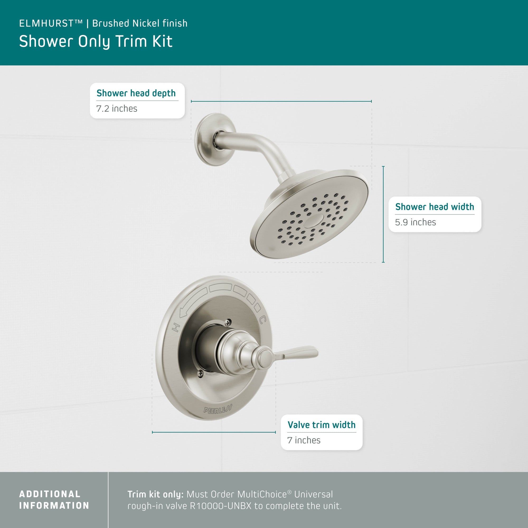 Peerless Elmhurst® Shower only trim kit