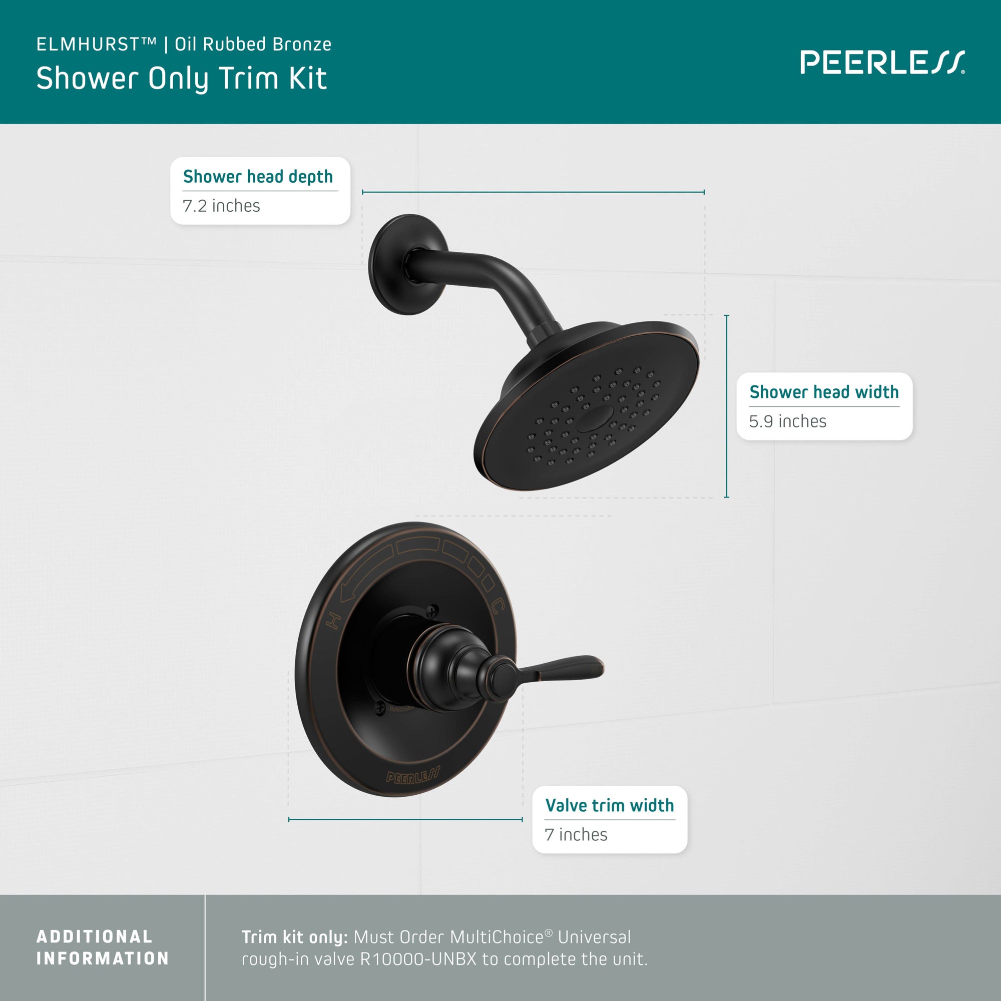 Peerless Elmhurst® Shower only trim kit