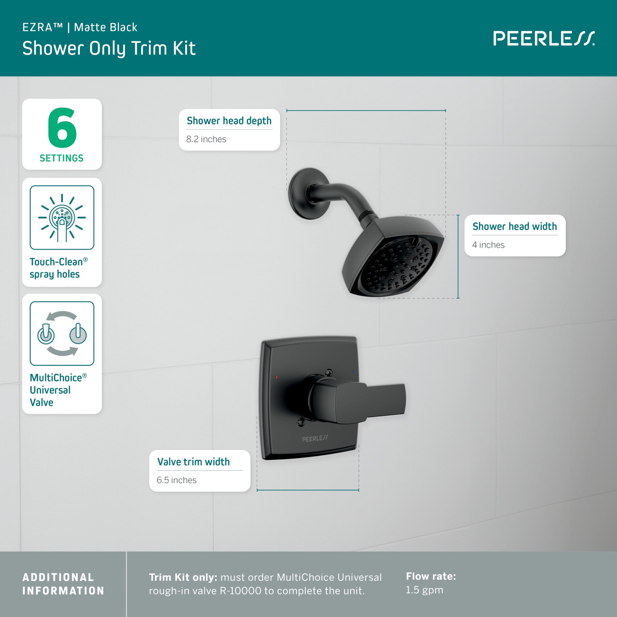Peerless Ezra® Shower Only Trim Kit