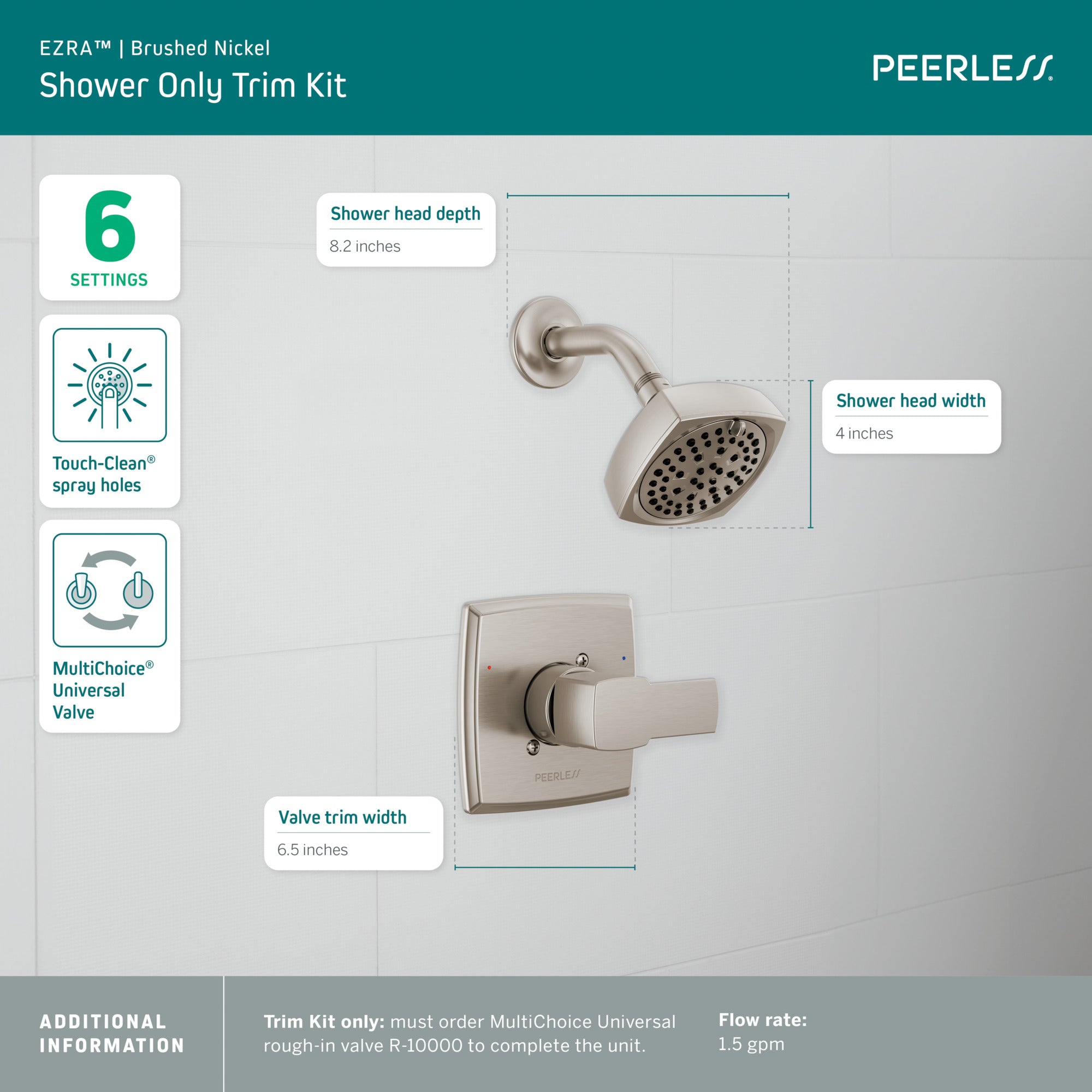 Peerless Ezra® Shower Only Trim Kit