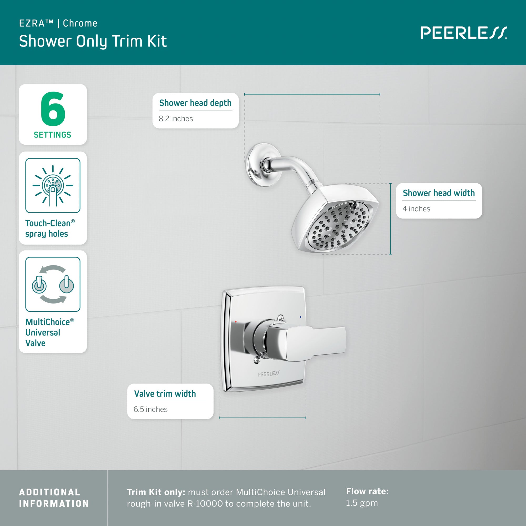 Peerless Ezra® Shower Only Trim Kit