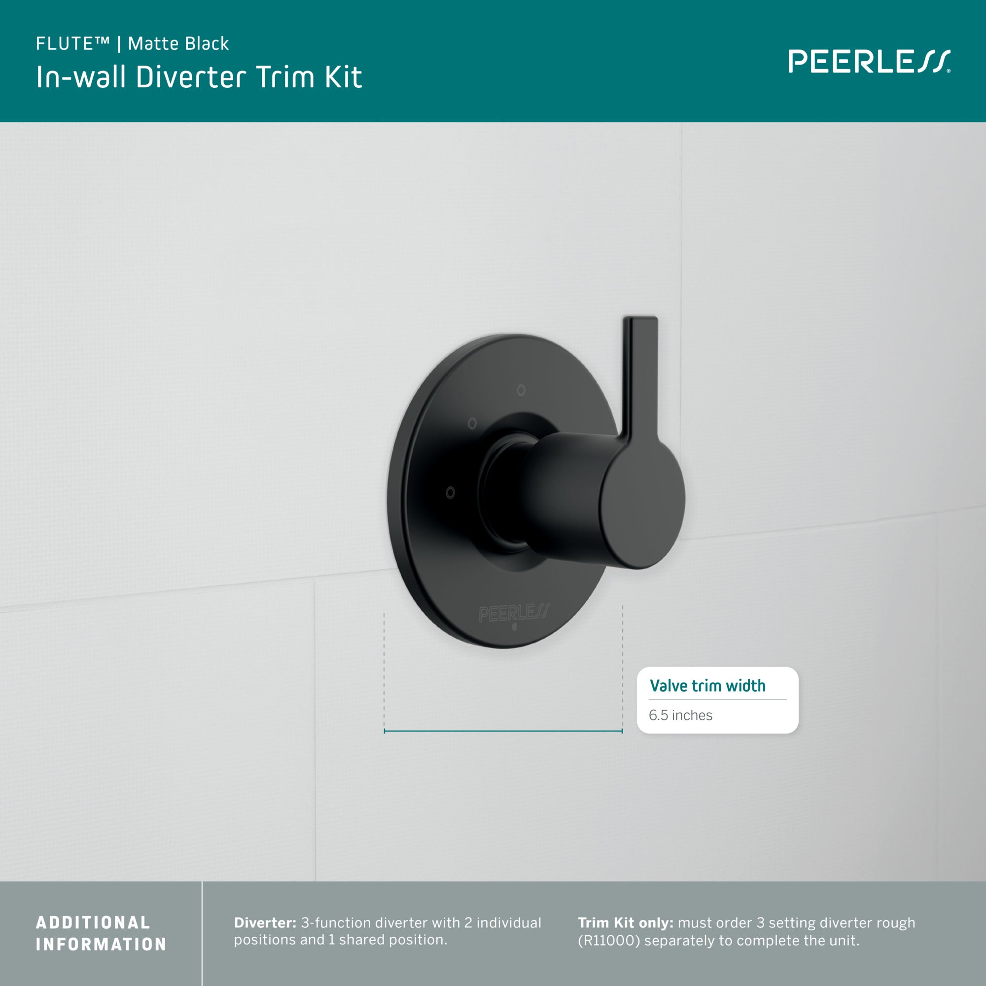 Peerless Flute™ In-wall Diverter Trim