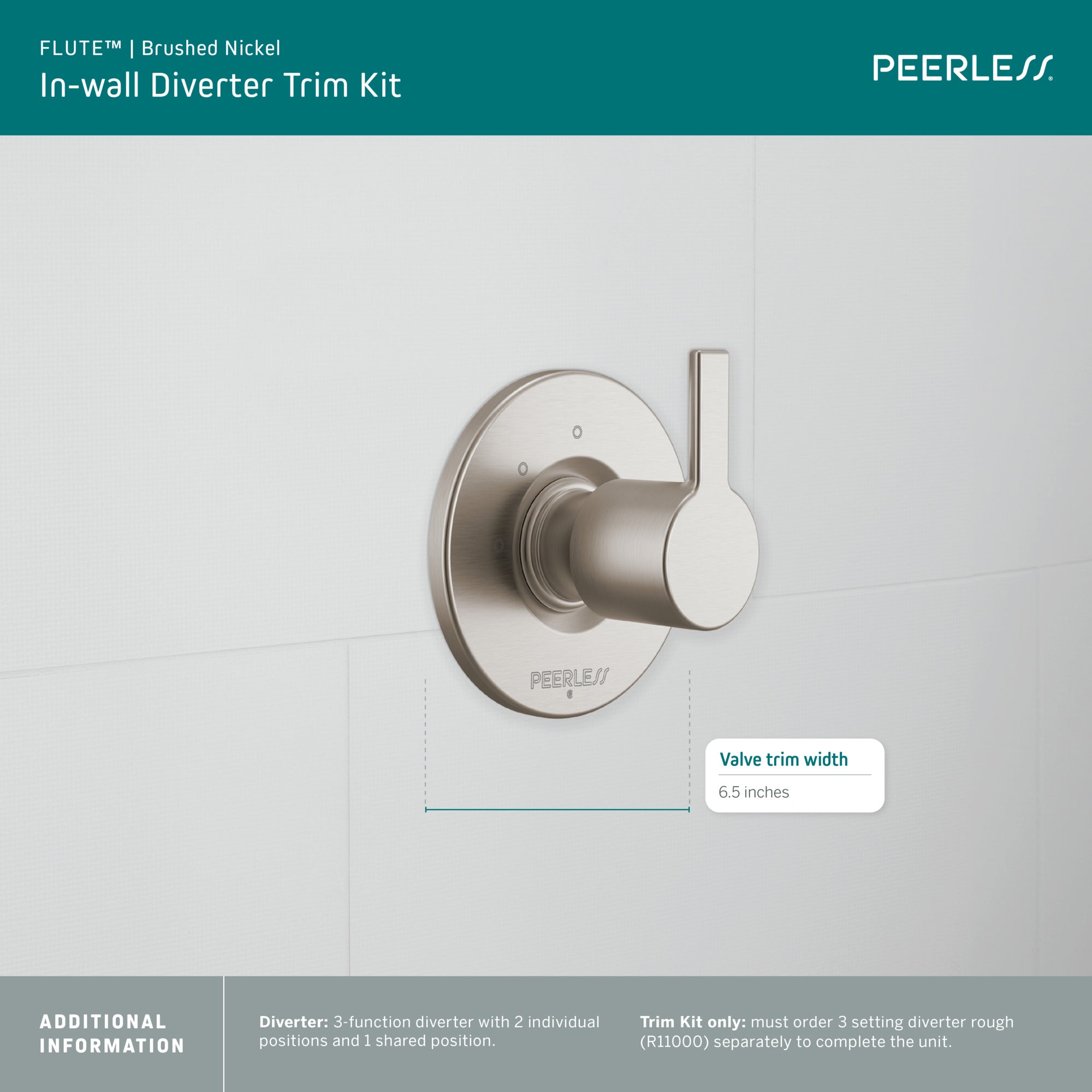 Peerless Flute™ In-wall Diverter Trim
