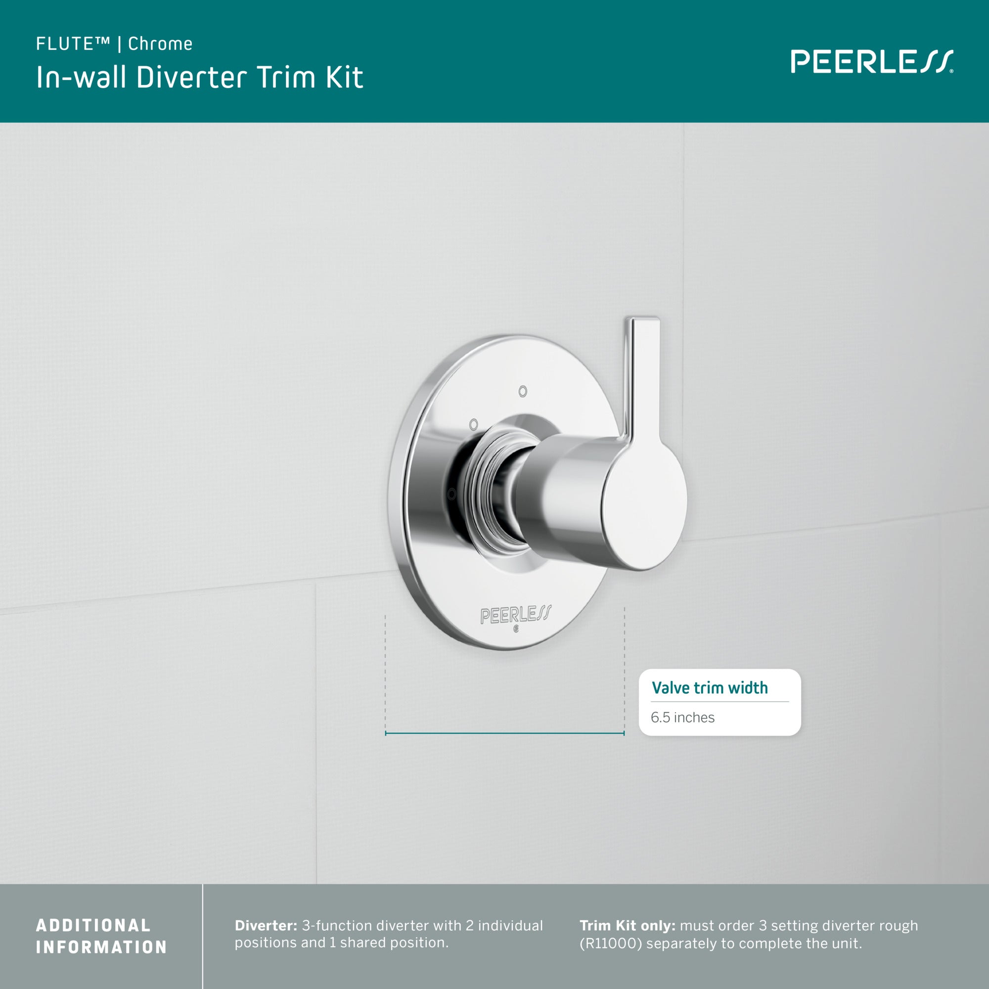 Peerless Flute™ In-wall Diverter Trim
