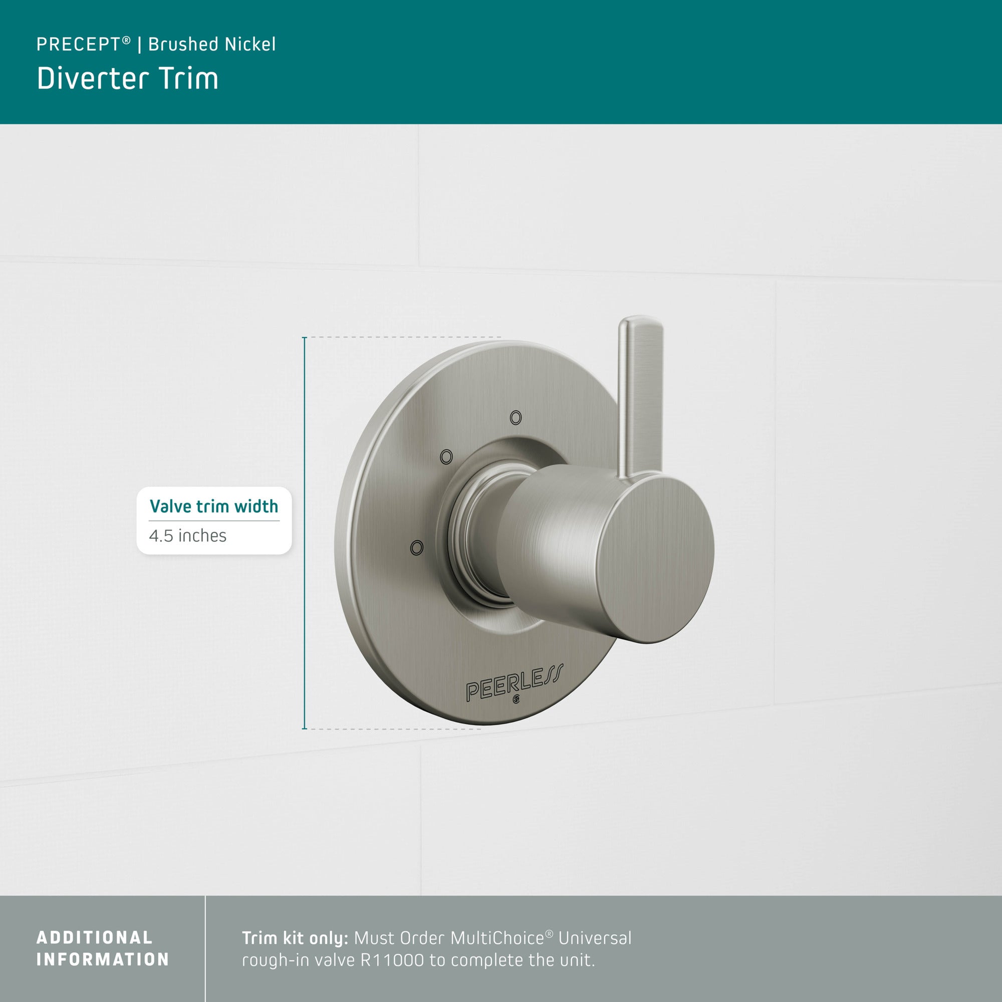 Peerless Precept® 3-setting diverter trim