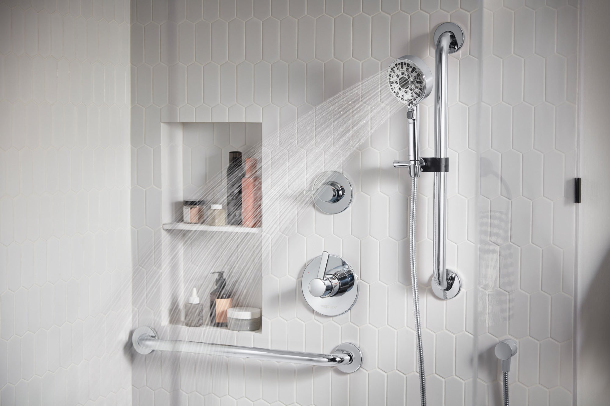 Peerless Precept® ADA tub shower and hand shower
