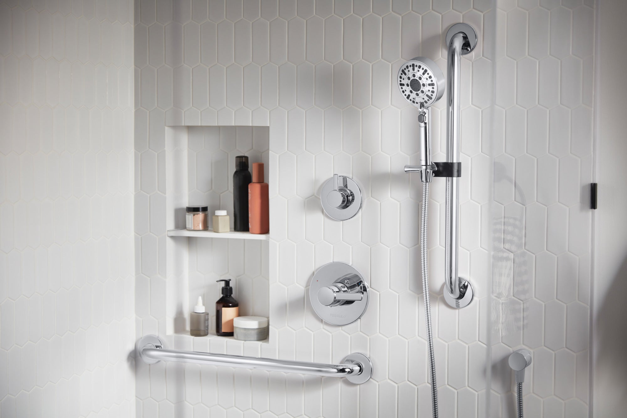 Peerless Precept® ADA tub shower and hand shower