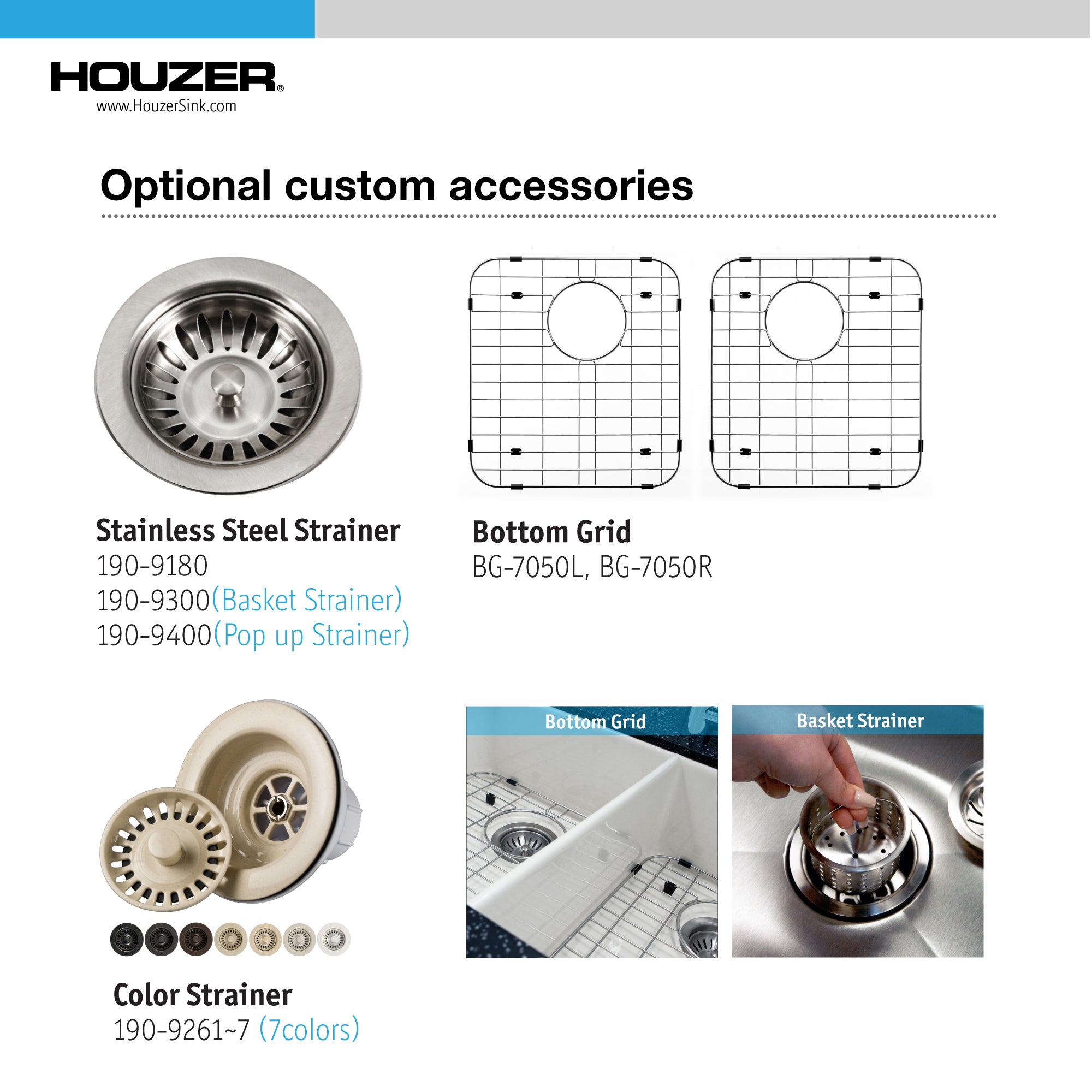 Houzer Platus Series 32" Fireclay Undermount 50/50 Double Bowl Kitchen Sink, PTU-3200