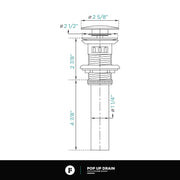 Pop Up Drain With Strainer Basket