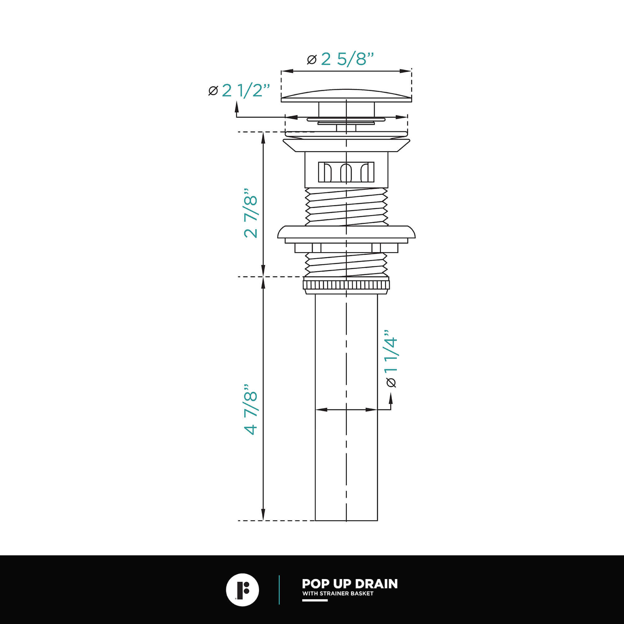 Fine Fixtures Round Bathroom Faucet With Pop-Up Drain - Single Hole