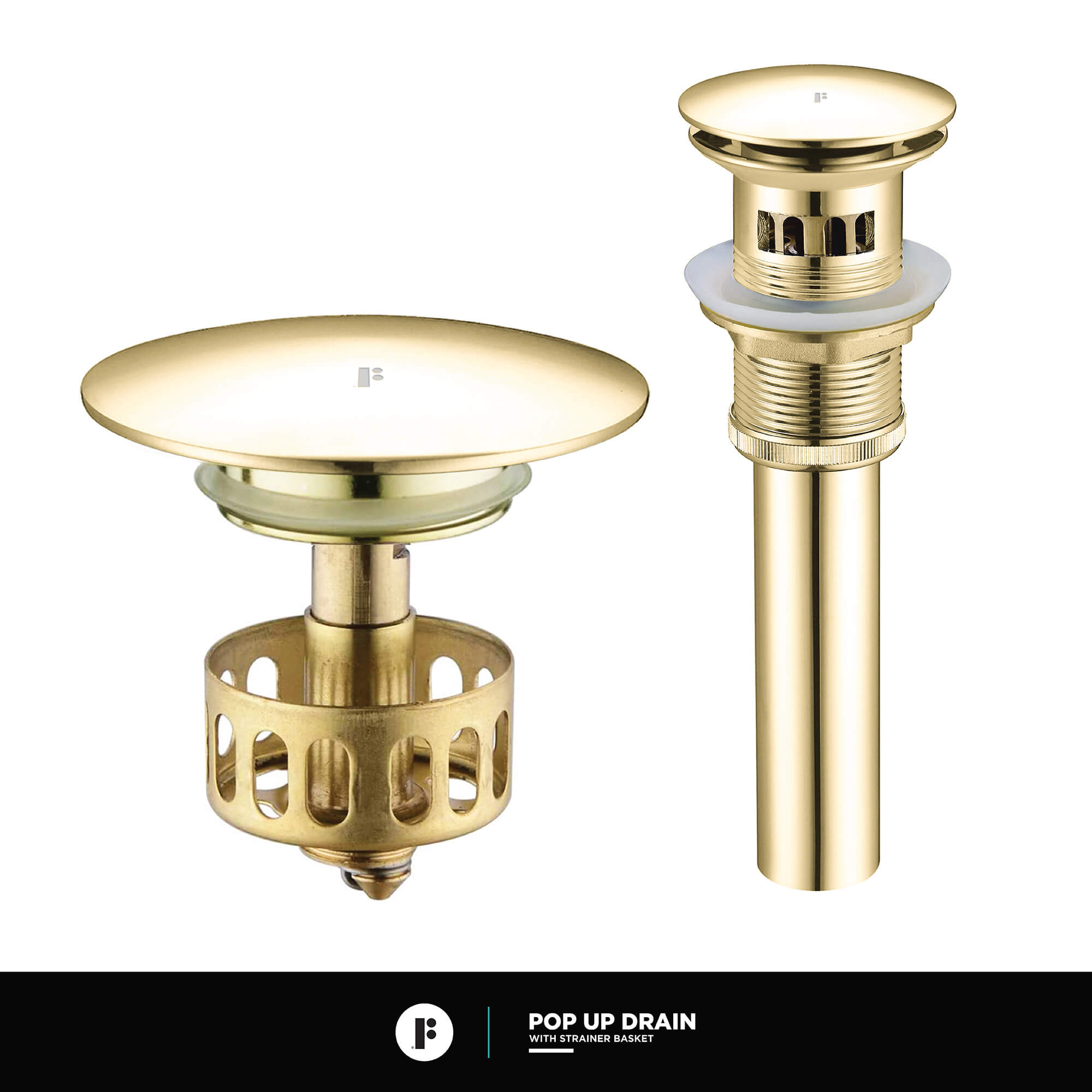 Pop Up Drain With Strainer Basket