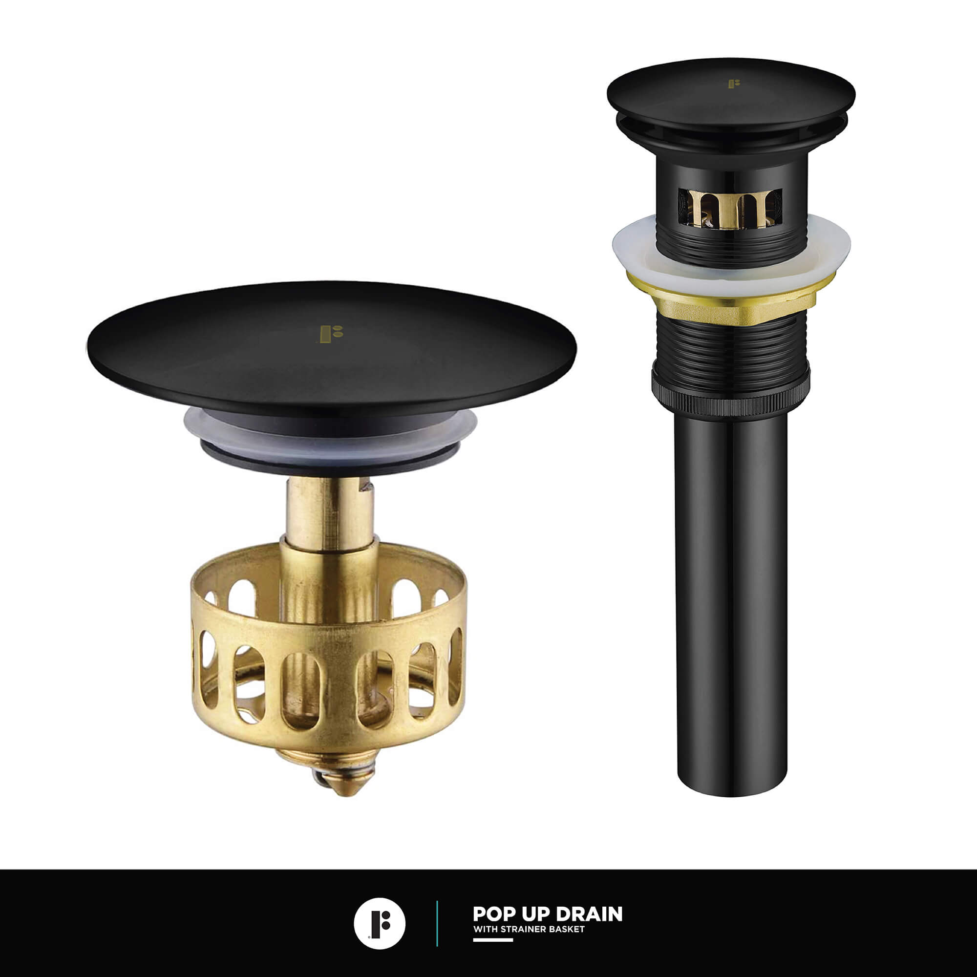 Pop Up Drain With Strainer Basket