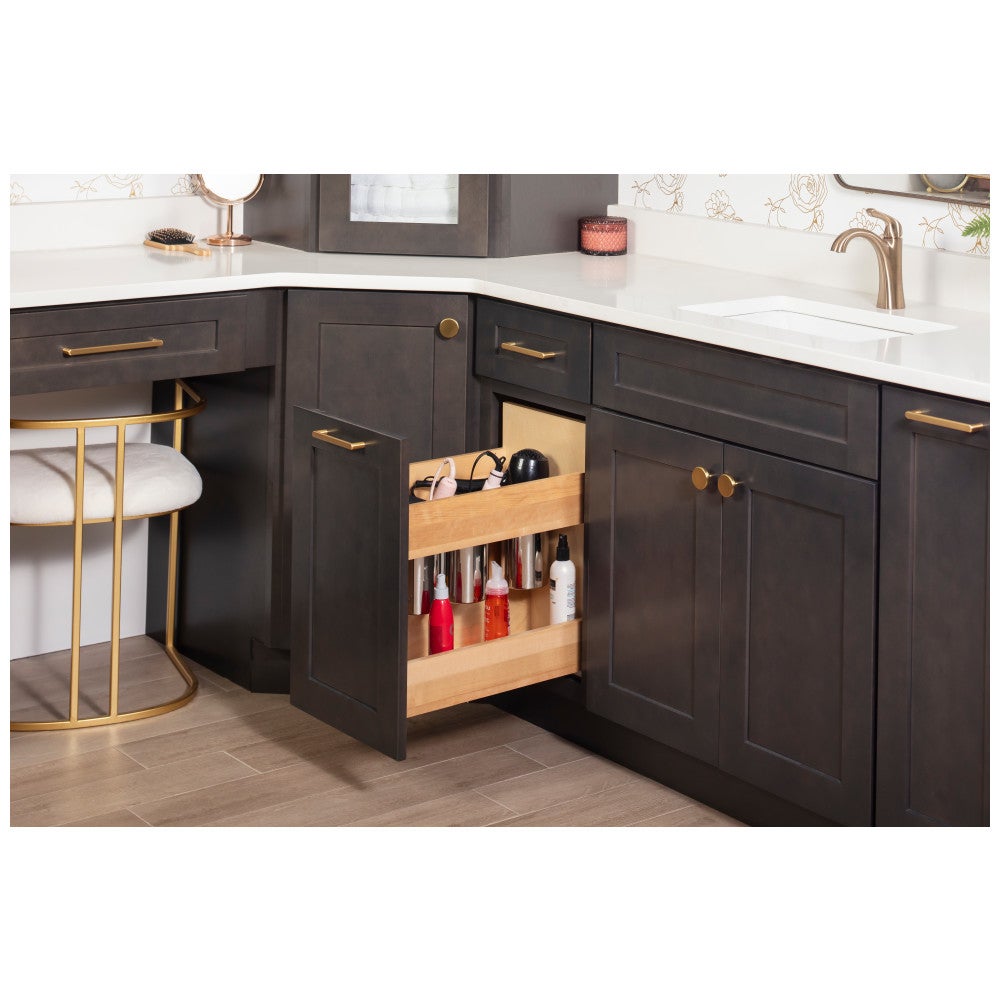 Hardware Resources "No Wiggle" Powered Vanity Pullout for Door/Drawer Base Cabinet
