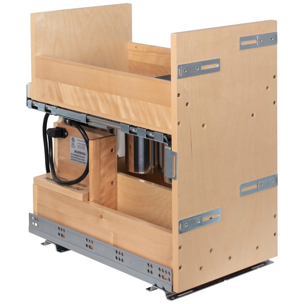 Hardware Resources "No Wiggle" Powered Vanity Pullout for Door/Drawer Base Cabinet