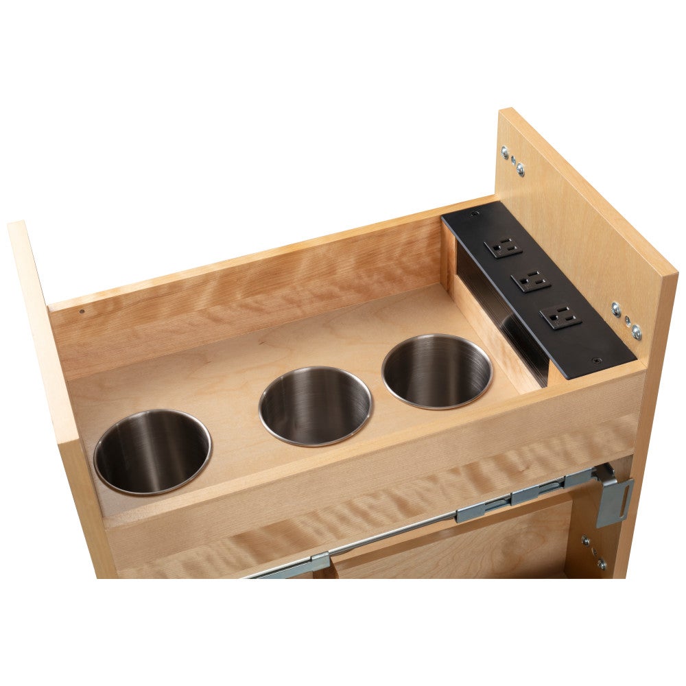 Hardware Resources "No Wiggle" Powered Vanity Pullout for Door/Drawer Base Cabinet