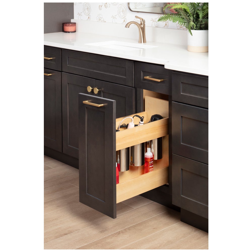 Hardware Resources "No Wiggle" Powered Vanity Pullout for Door/Drawer Base Cabinet