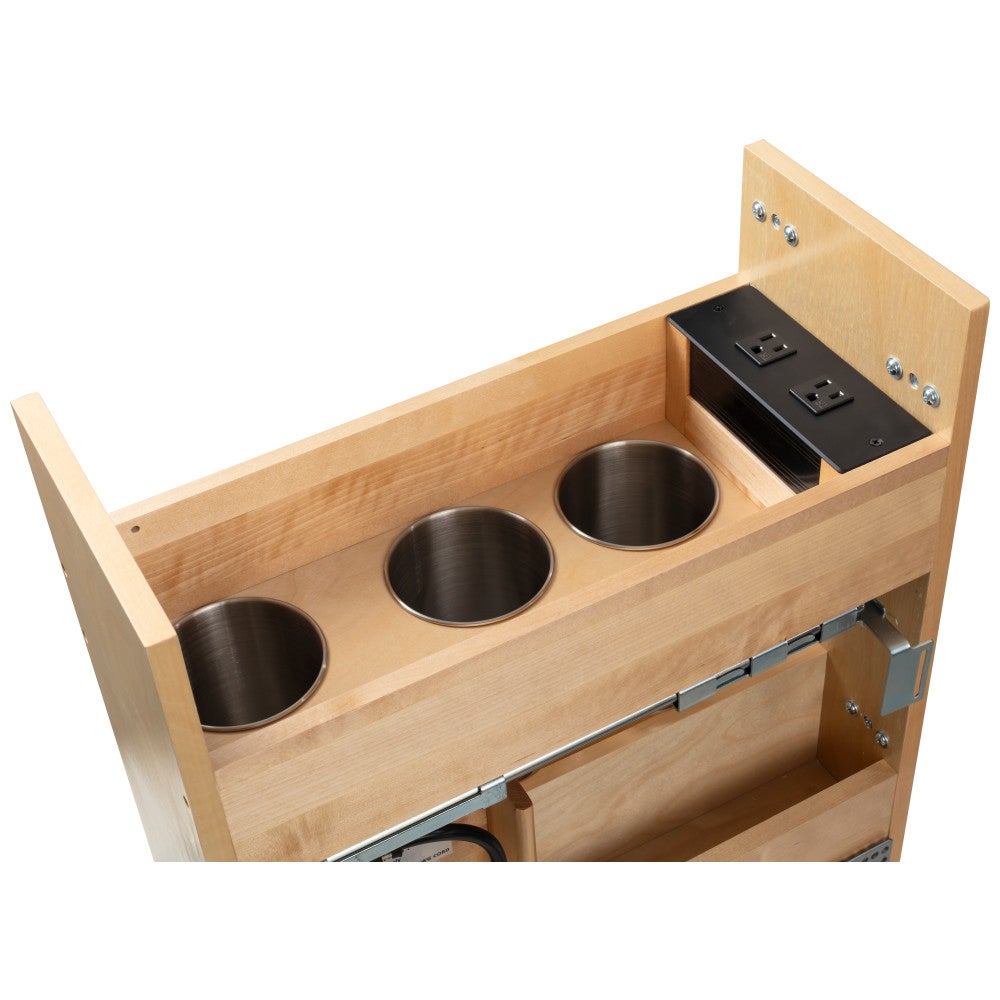Hardware Resources "No Wiggle" Powered Vanity Pullout for Door/Drawer Base Cabinet